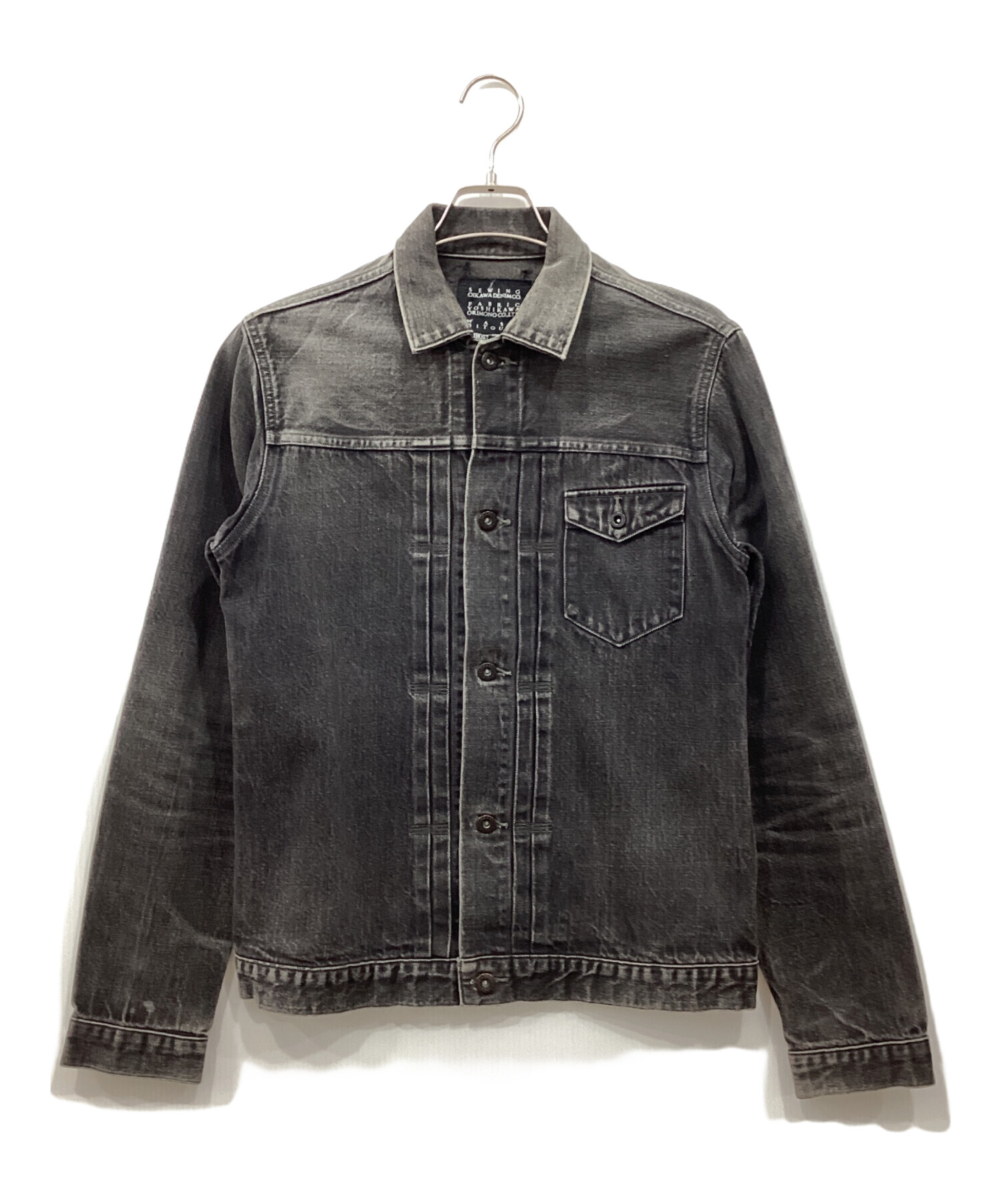 中古・古着通販】KURO (クロ) デニムジャケット ブラック サイズ:L 