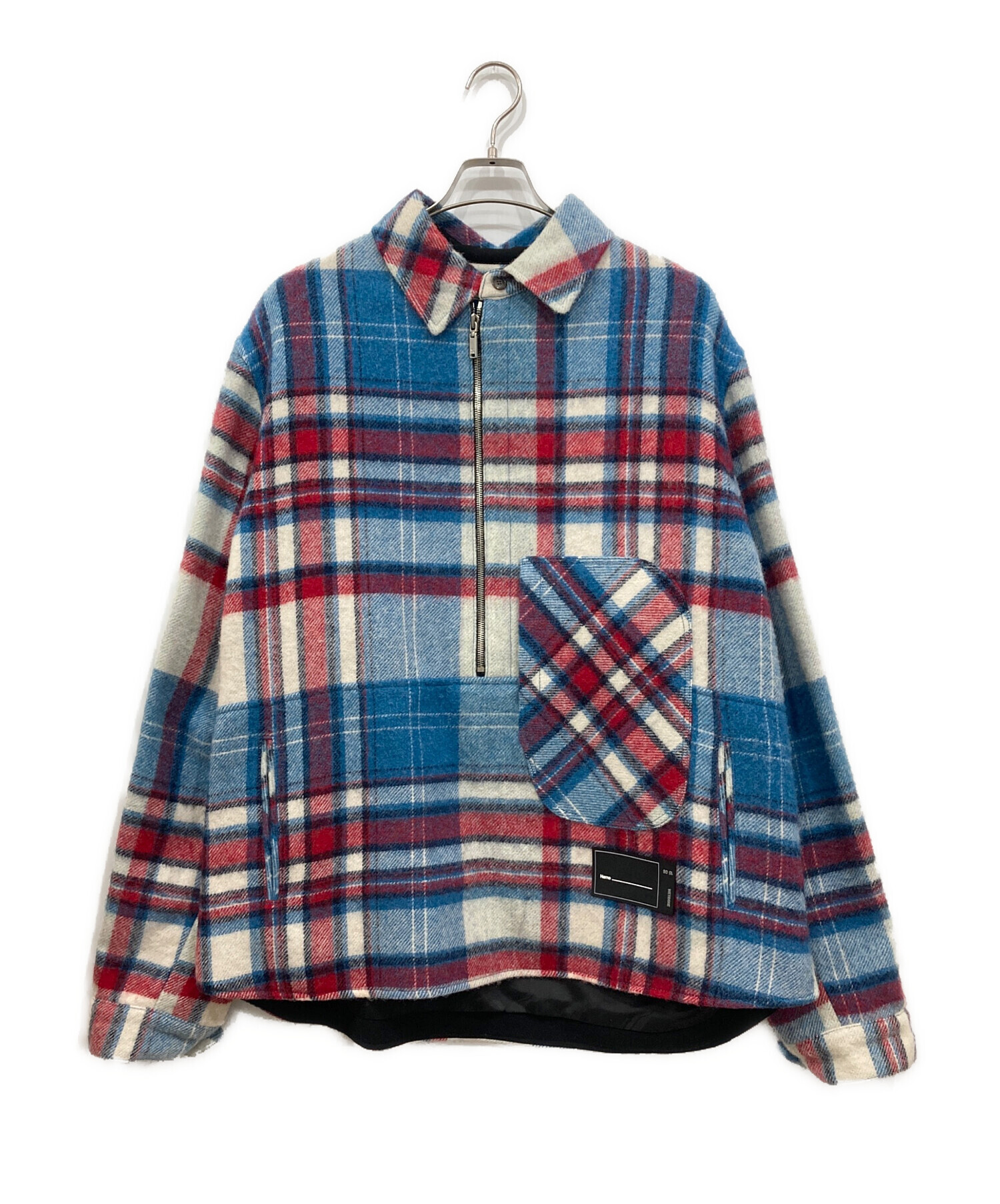 中古・古着通販】WE11DONE (ウェルダン) CHECK ANORAK WOOL SHIRT
