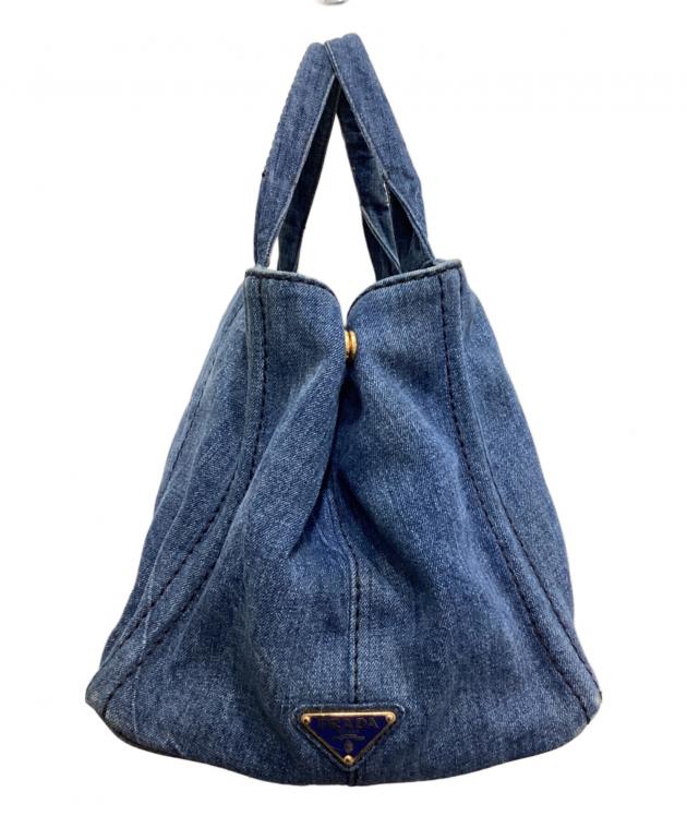 中古・古着通販】PRADA (プラダ) カナパデニムトートバッグ インディゴ