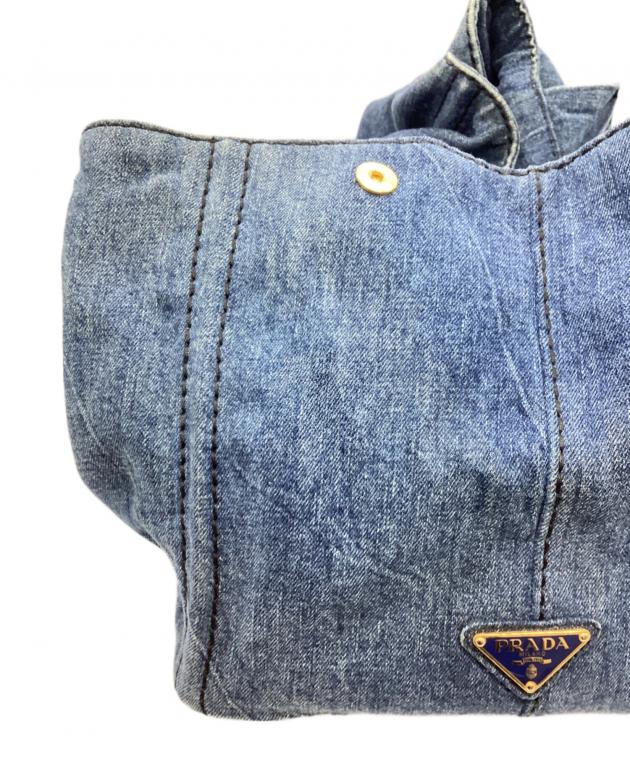 中古・古着通販】PRADA (プラダ) カナパデニムトートバッグ インディゴ