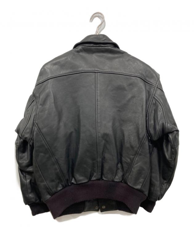 中古・古着通販】HOUSTON (ヒューストン) レザージャケット ブラック