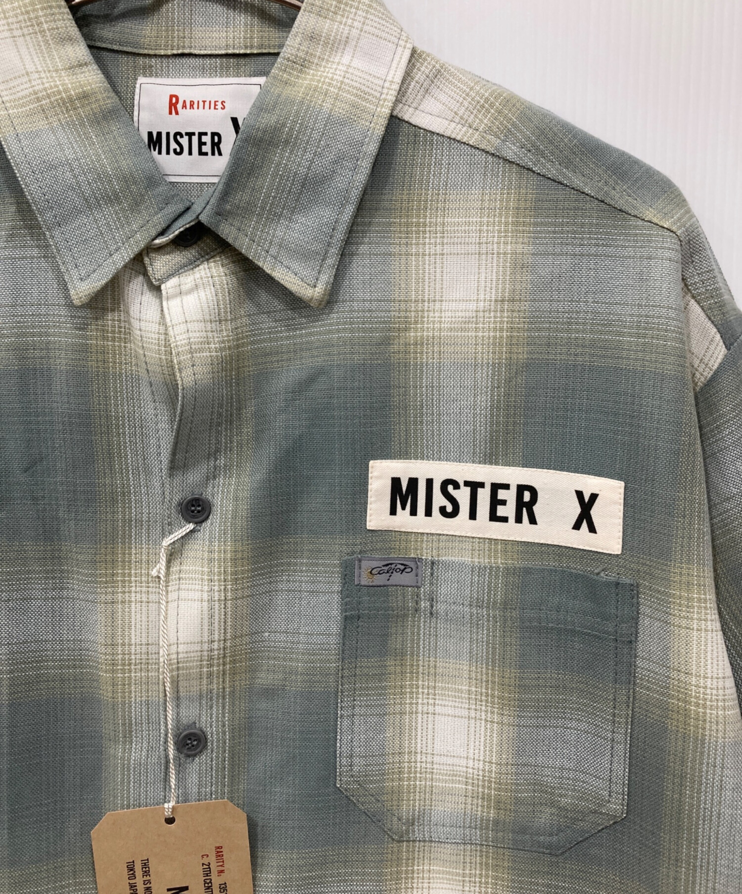 MISTER X CalTop ミスターX チェック シャツ POP EYES 中古・古着通販】CalTop (キャルトップ) チェックシャツ グレー サイズ