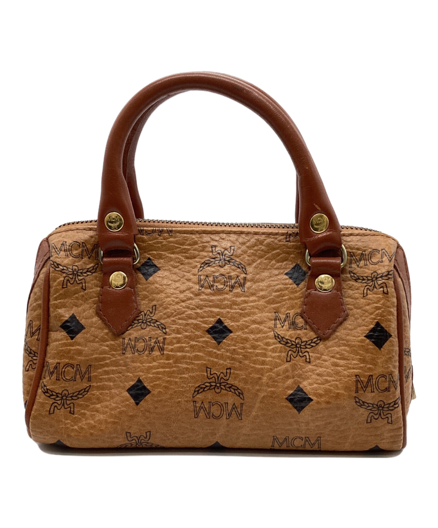 中古・古着通販】MCM (エムシーエム) ミニハンドバッグ ブラウン 