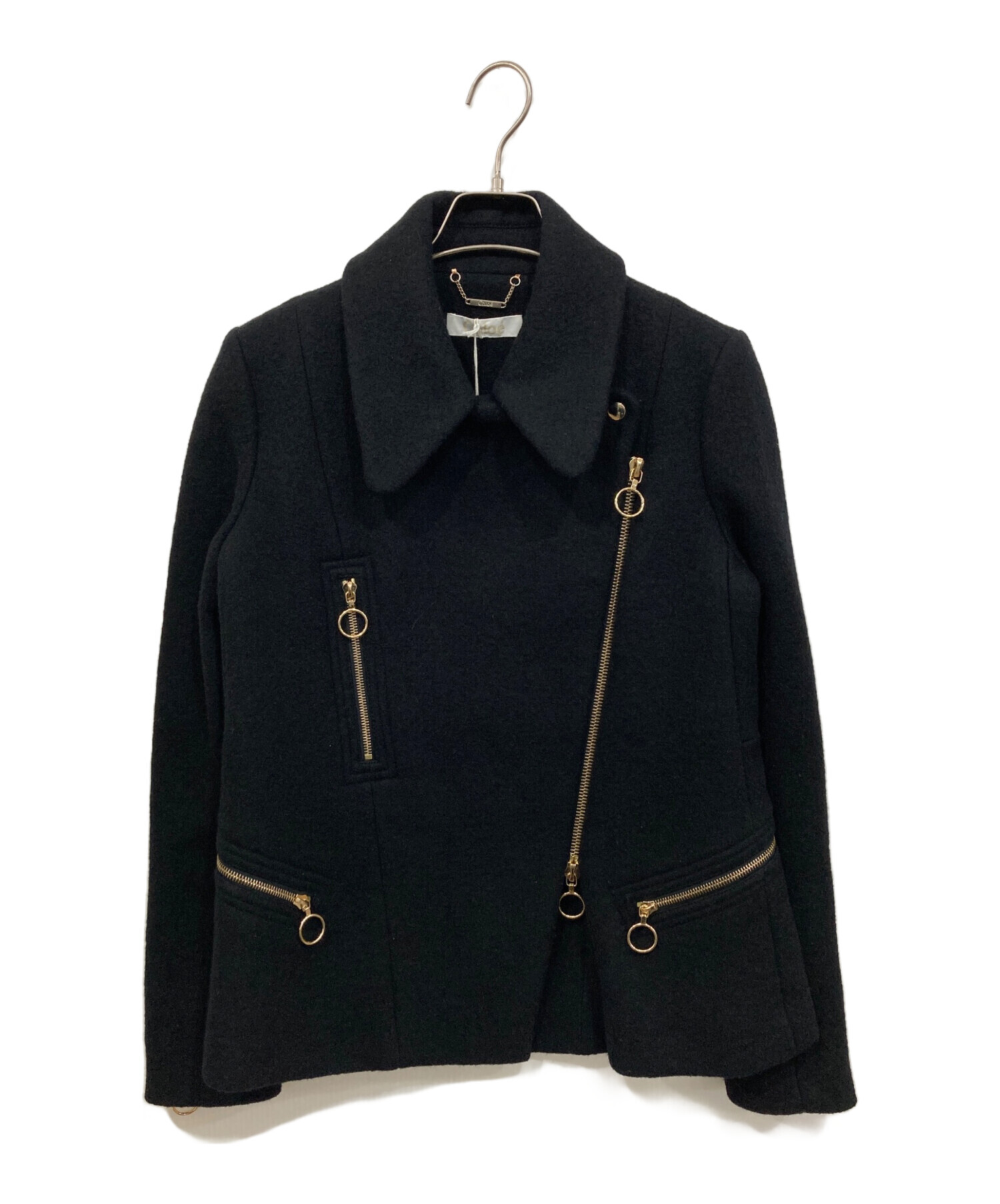 中古・古着通販】Chloe (クロエ) ウールダブルライダースジャケット