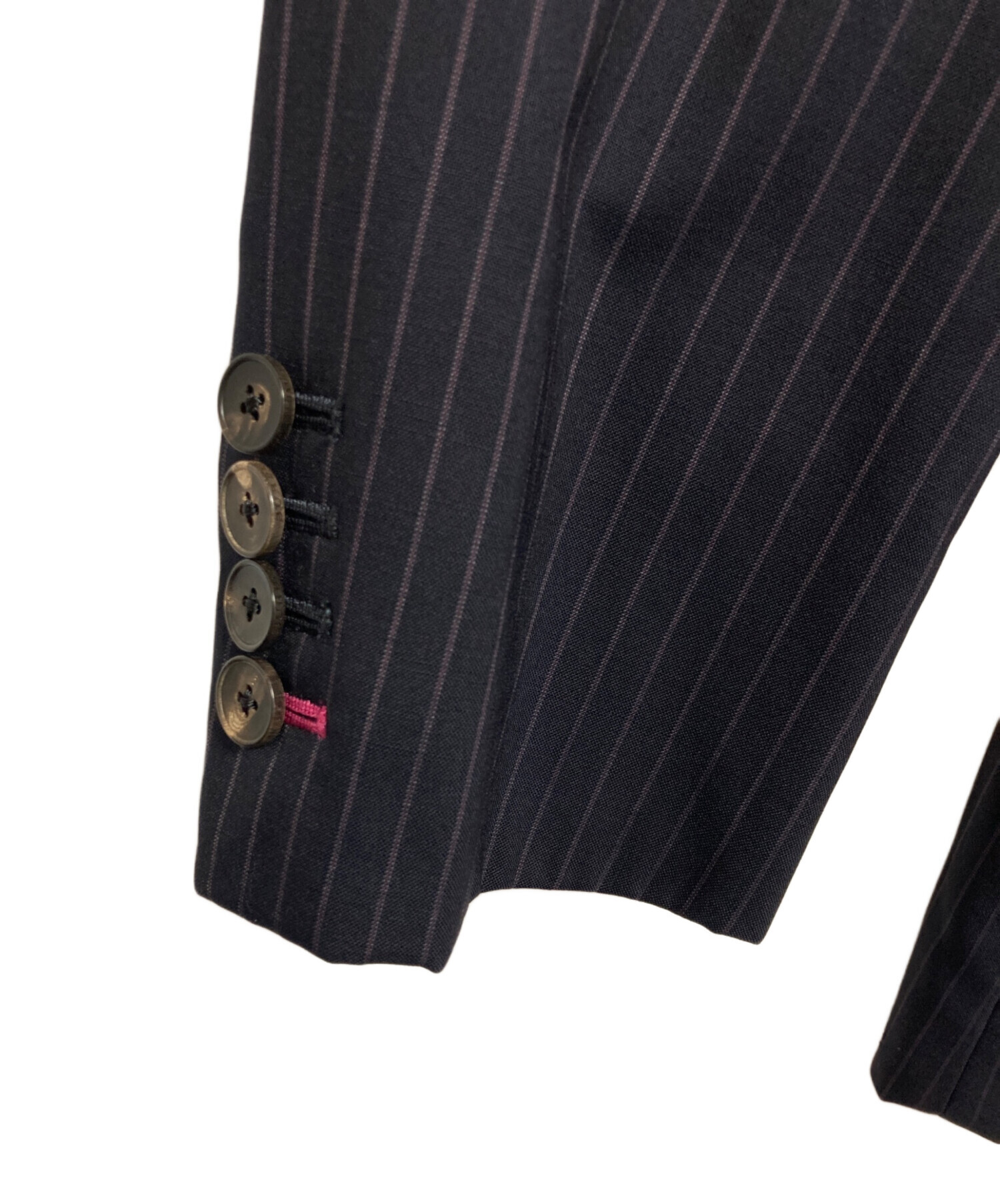 最新タグ　バーバリー　BURBERRY コットンテーラードジャケット　薄手　黒 中古・古着通販】BURBERRY BLACK LABEL (バーバリーブラックレーベル
