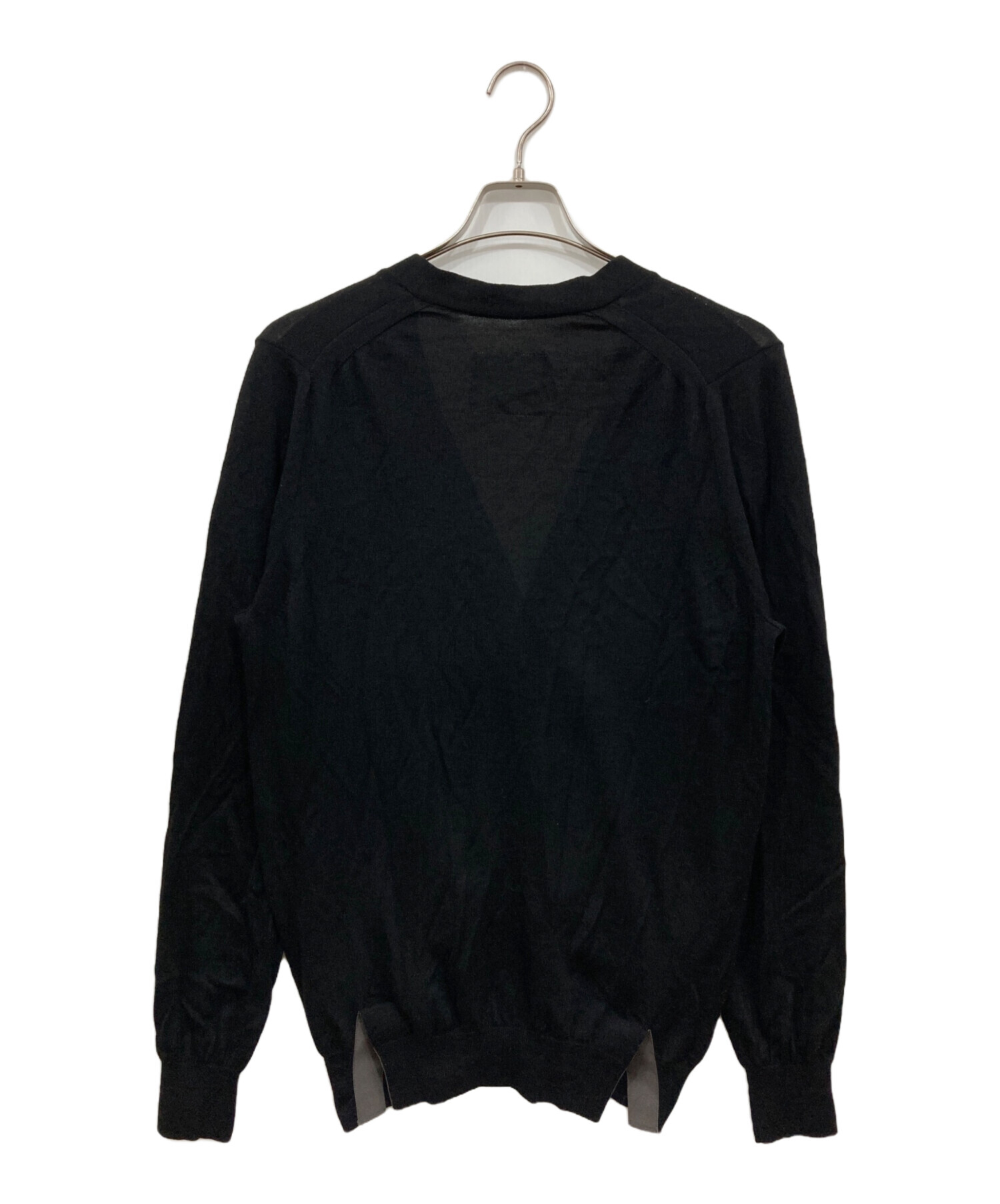 中古・古着通販】sacai (サカイ) ウールシルクカーディガン ネイビー