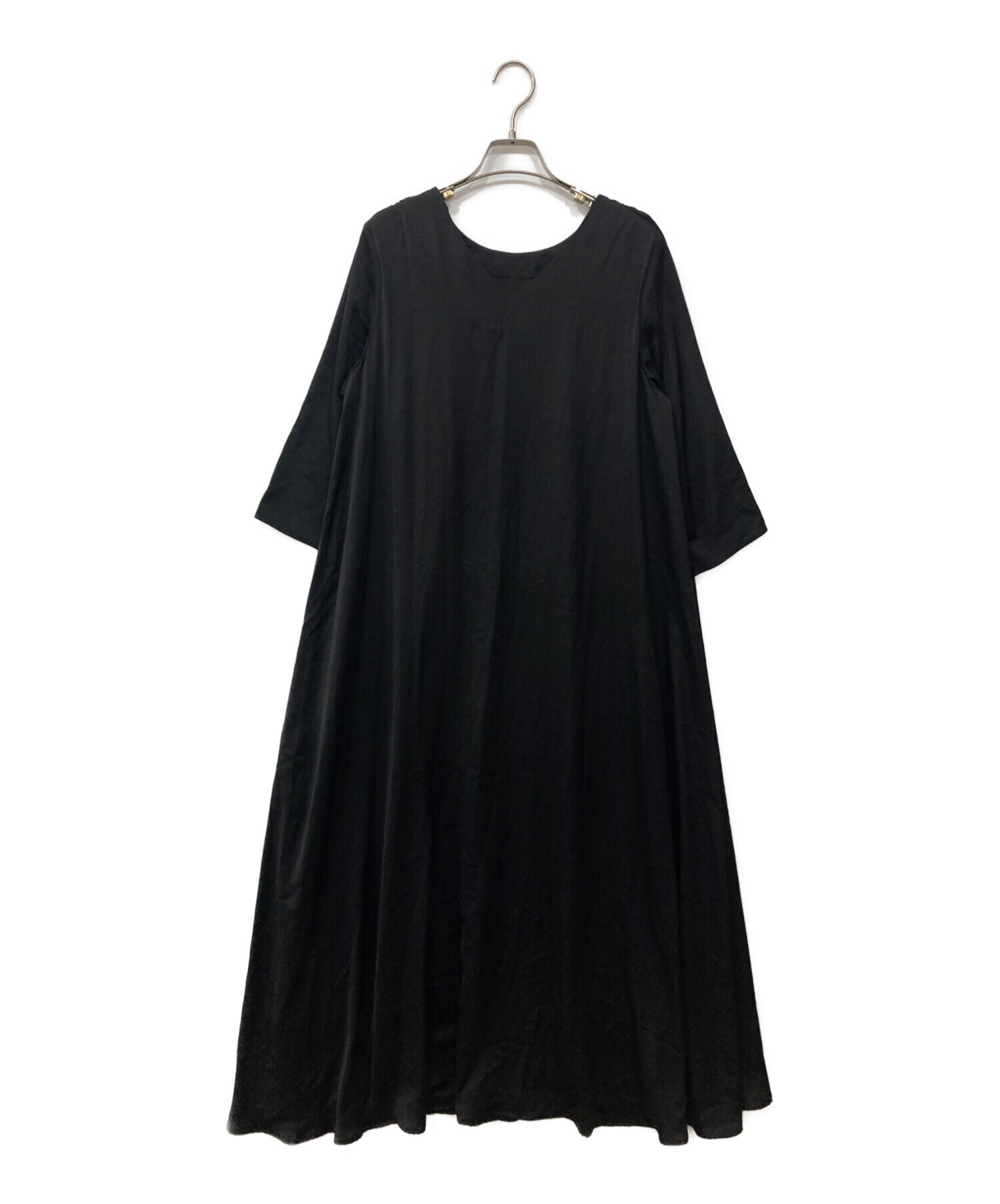 中古・古着通販】AMERI (アメリ) 2WAY CURTAIN VOLUME DRESS ブラック
