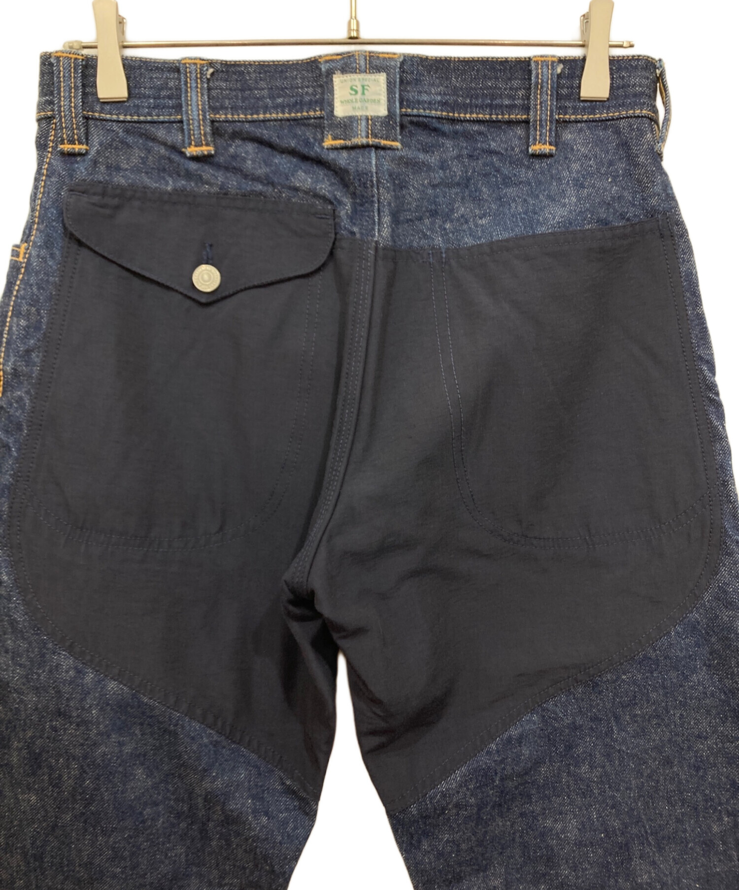 ササフラス SASSAFRAS デニム　パンツ　ペインター　ダブルニー　M 中古・古着通販】SASSAFRAS (ササフラス) ペインターパンツ インディゴ