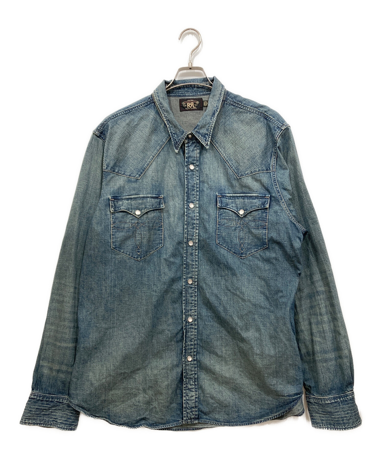 中古・古着通販】RRL (ダブルアールエル) ウエスタンシャツ インディゴ