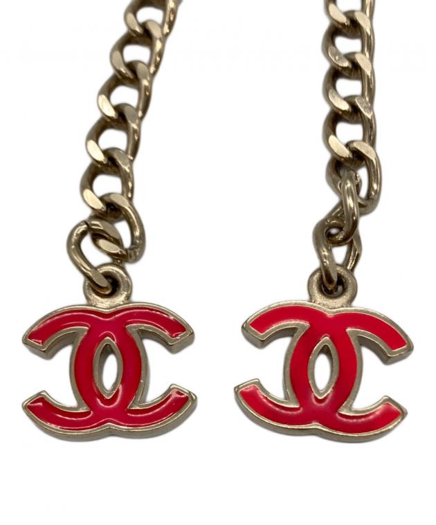 中古・古着通販】CHANEL (シャネル) ココマークチェーンベルト レッド