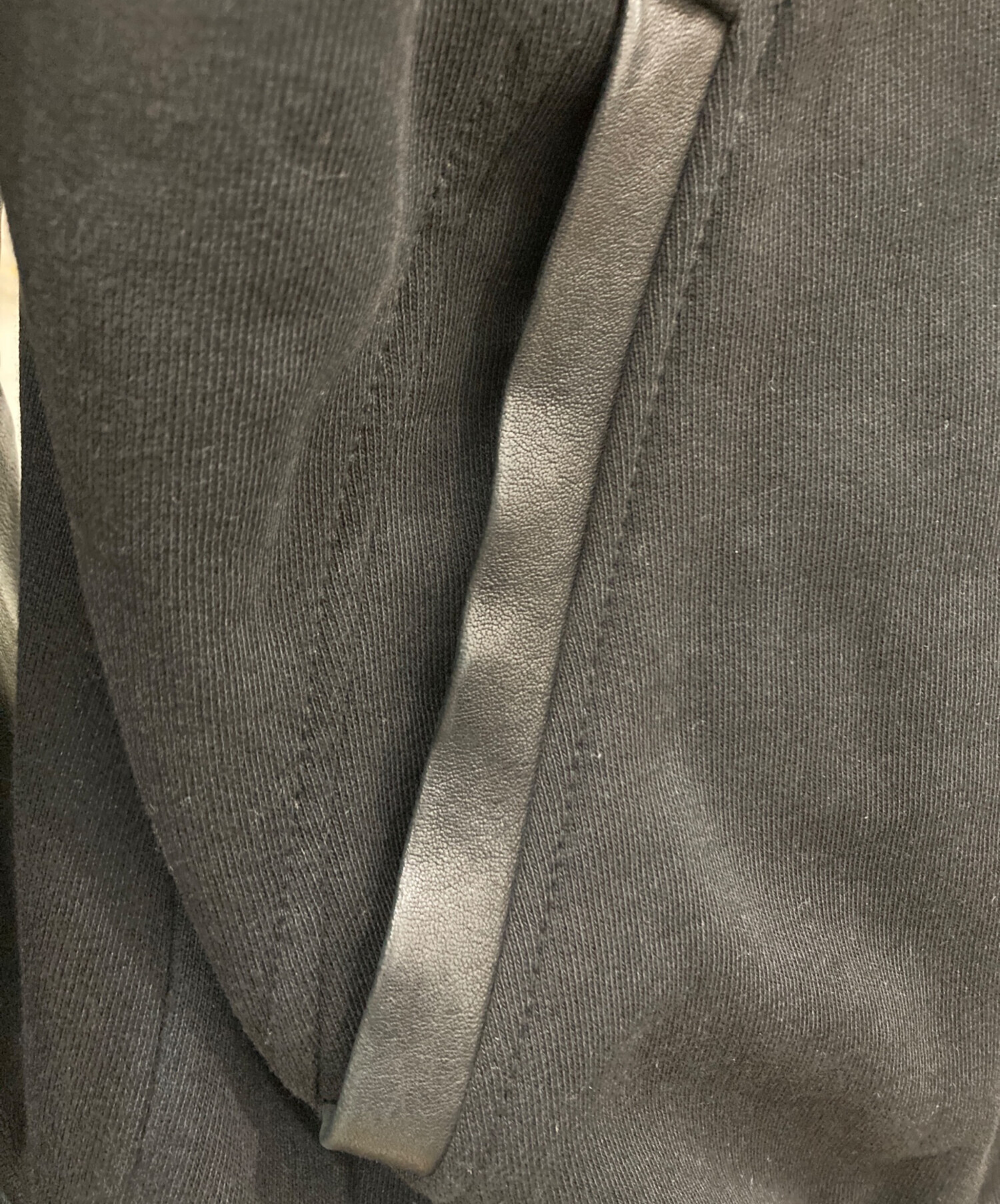 DIESEL ディーゼル レザー切り返しパーカー レザーパーカー 中古・古着通販】DIESEL (ディーゼル) レザーパーカー ブラック サイズ