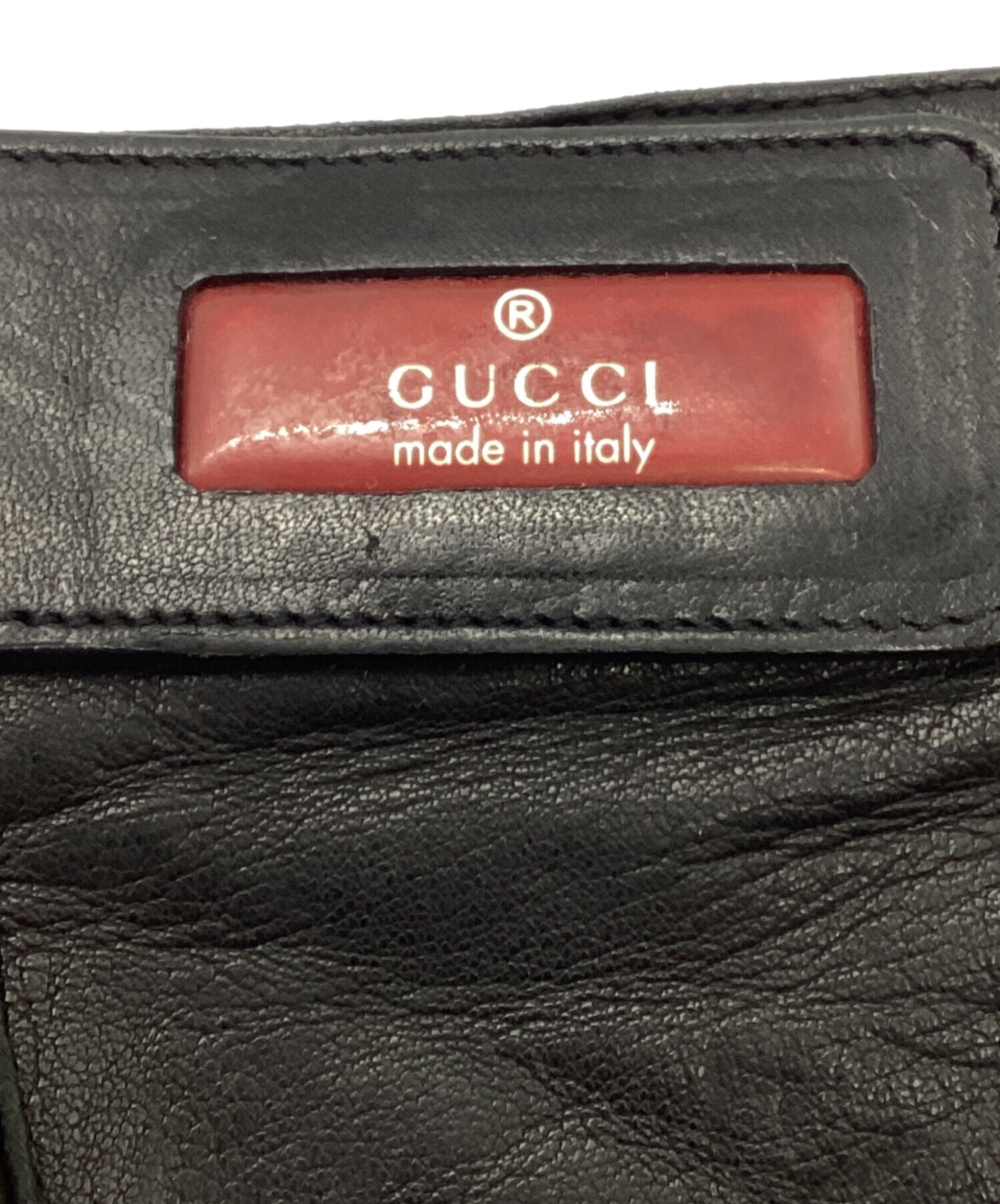 中古・古着通販】GUCCI (グッチ) レザーグローブ ブラック｜ブランド