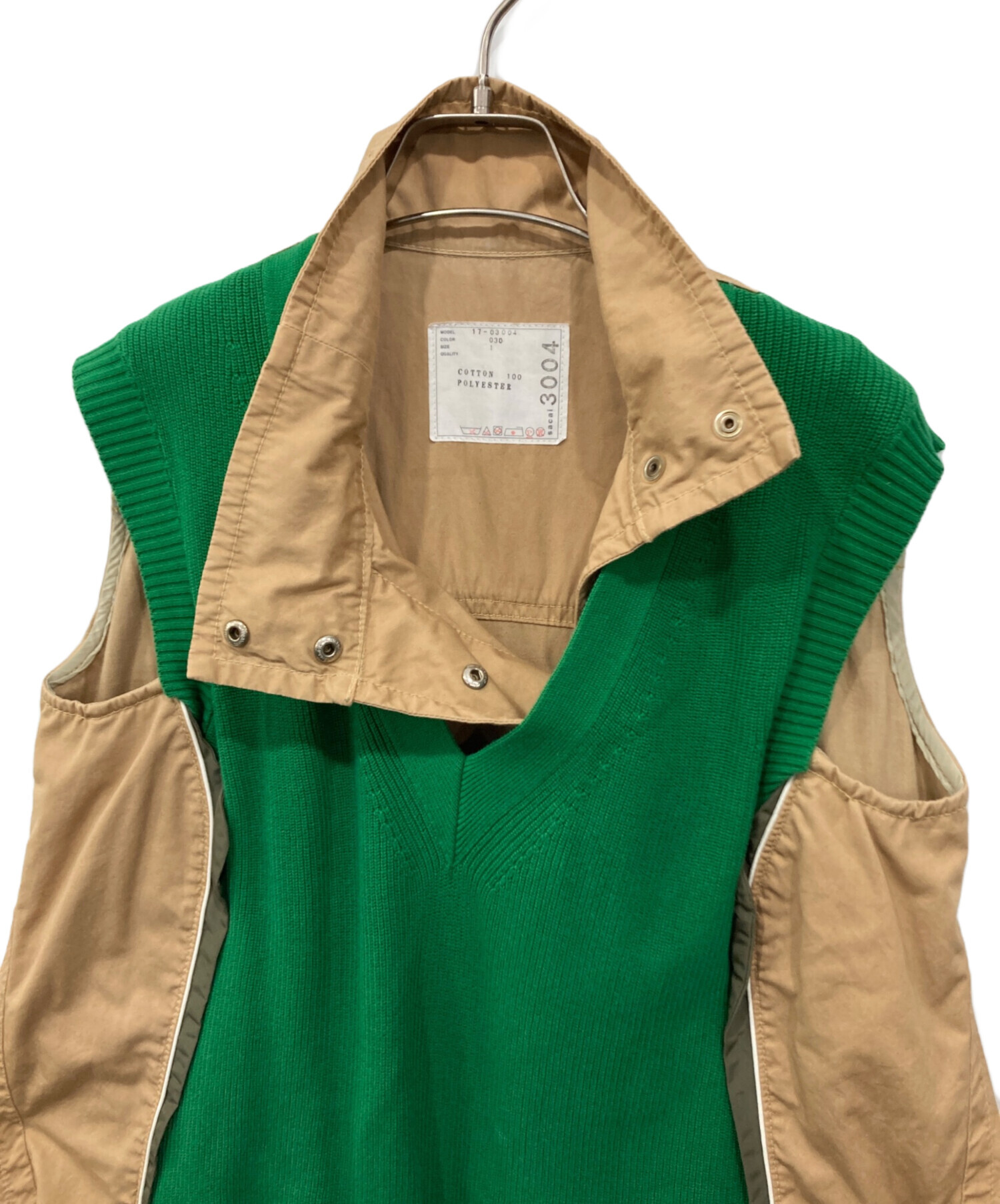 中古・古着通販】sacai (サカイ) ニットドッキングノースリーブ