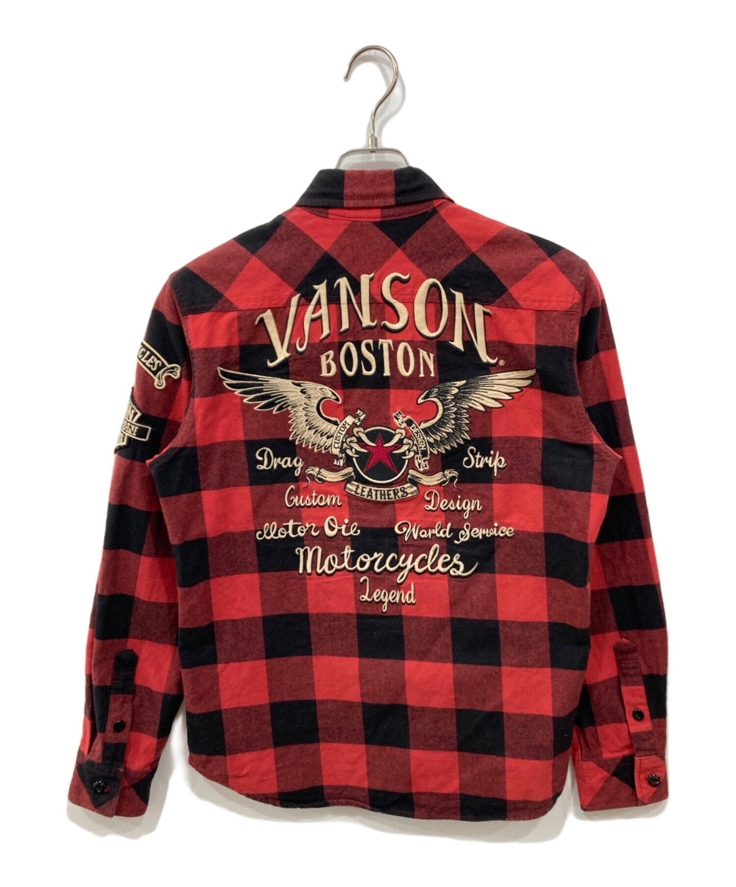 中古・古着通販】VANSON (バンソン) ウイング刺繍チェックシャツ