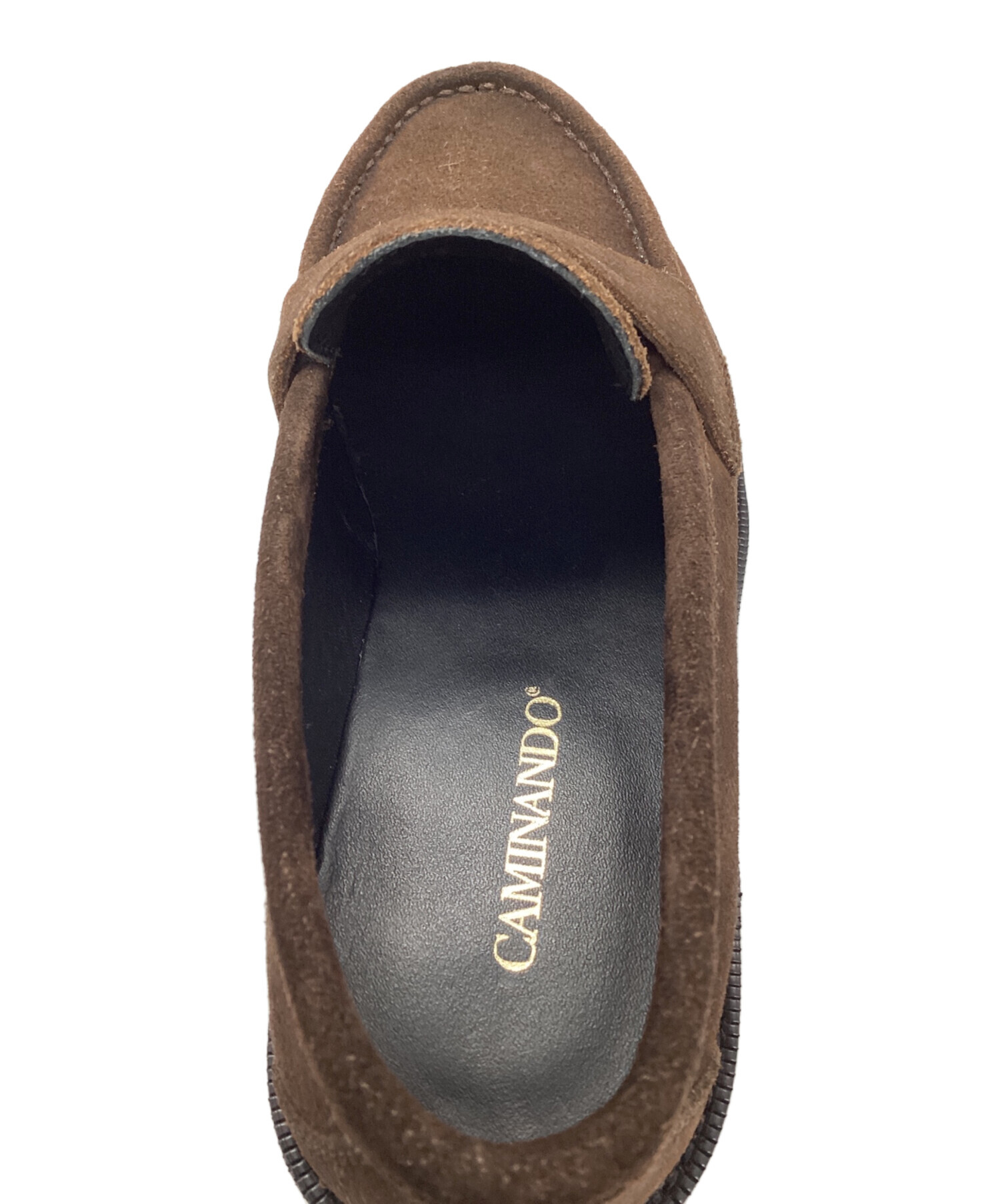 【CAMINANDO/カミナンド】37 スエード　ブラウン　厚底　ローファー CAMINANDO/カミナンド】37 スエードブラウン厚底ローファー