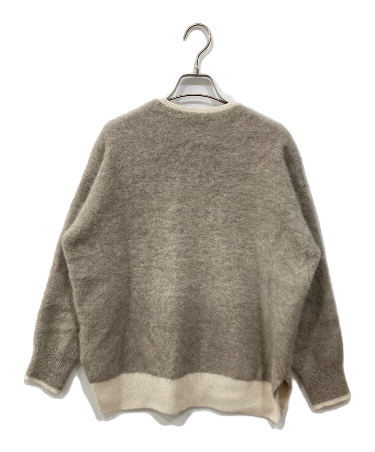 美品　ユナイテッドアローズ　フォックスカシミヤ　クルーネックニット　ベージュ UNITED ARROWS（ユナイテッドアローズ） ニット セーター フォックス