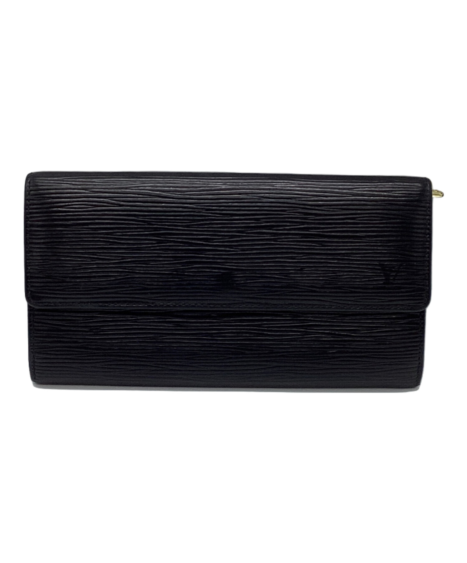 I*C様 LOUIS VUITTON ブラック 長財布 中古・古着通販】LOUIS VUITTON (ルイ ヴィトン) 長財布 ブラック
