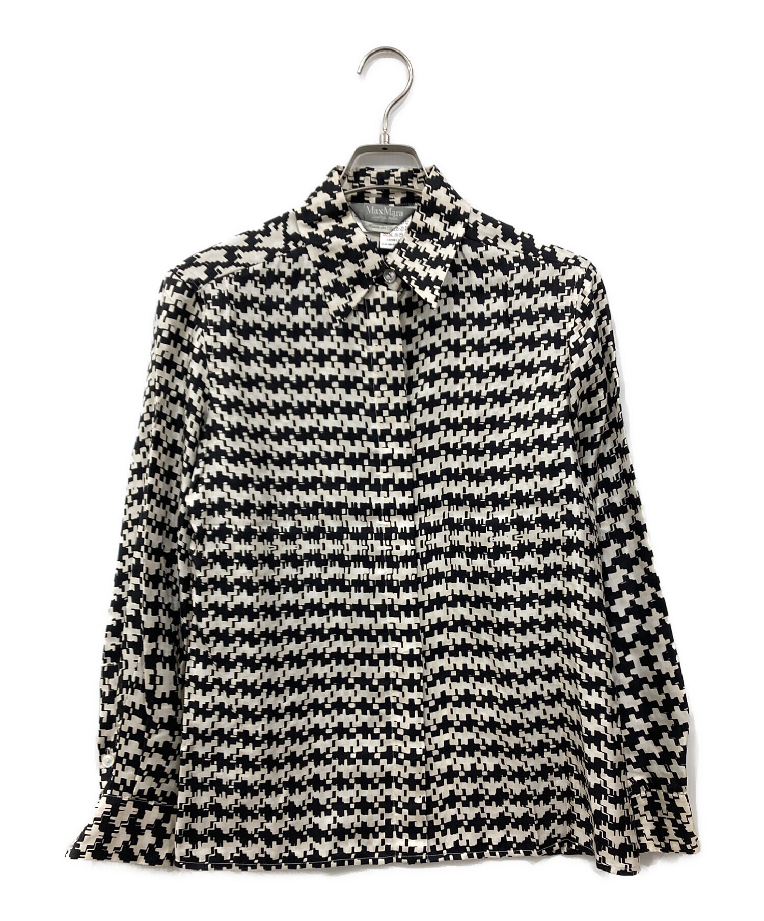 中古・古着通販】MaxMara (マックスマーラ) シルクブラウス ブラック 