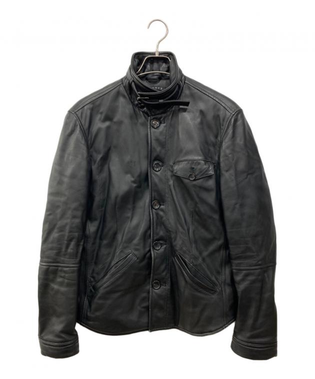 theory セオリー　羊革　レザー　テーラドジャケット　ブラック　サイズ2 theory セオリー 羊革 レザー テーラドジャケット ブラック サイズ2