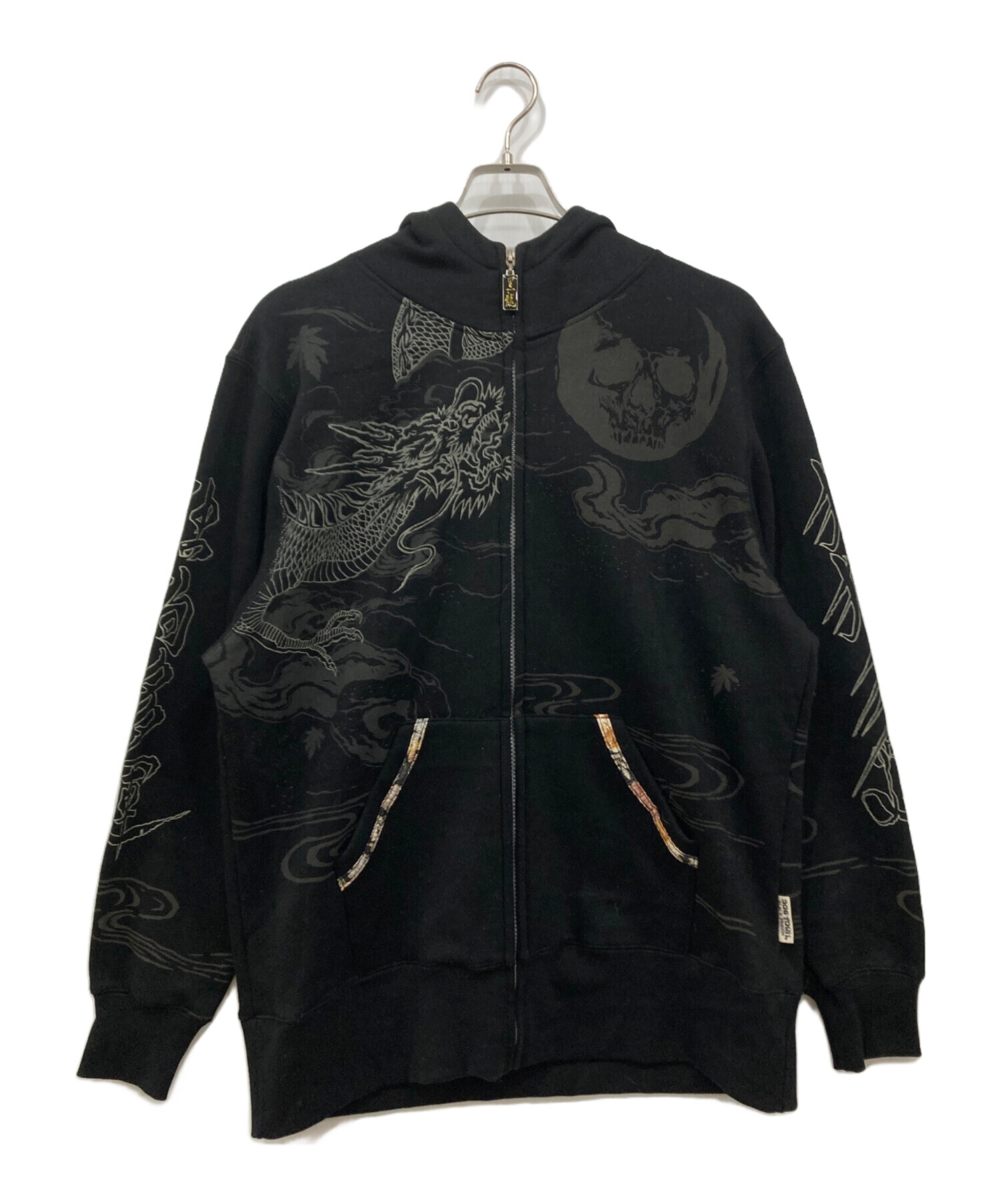 DOGTOWN ビンテージ　黒　m パーカー 中古・古着通販】DOG TOWN (ドッグ タウン) ジップパーカー ブラック