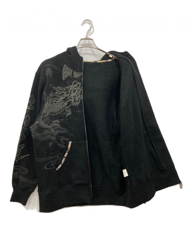 DOG TOWN　ドッグタウン　スタジャン　ブラック・グレー　XL 中古・古着通販】DOG TOWN (ドッグ タウン) スカジャン ブラック