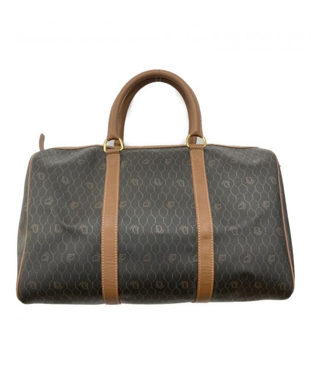 クリスチャン ディオール ハニカム柄 大きいボストンバッグ 保存袋、カギ付き 中古・古着通販】Christian Dior (クリスチャン ディオール) ハニカム