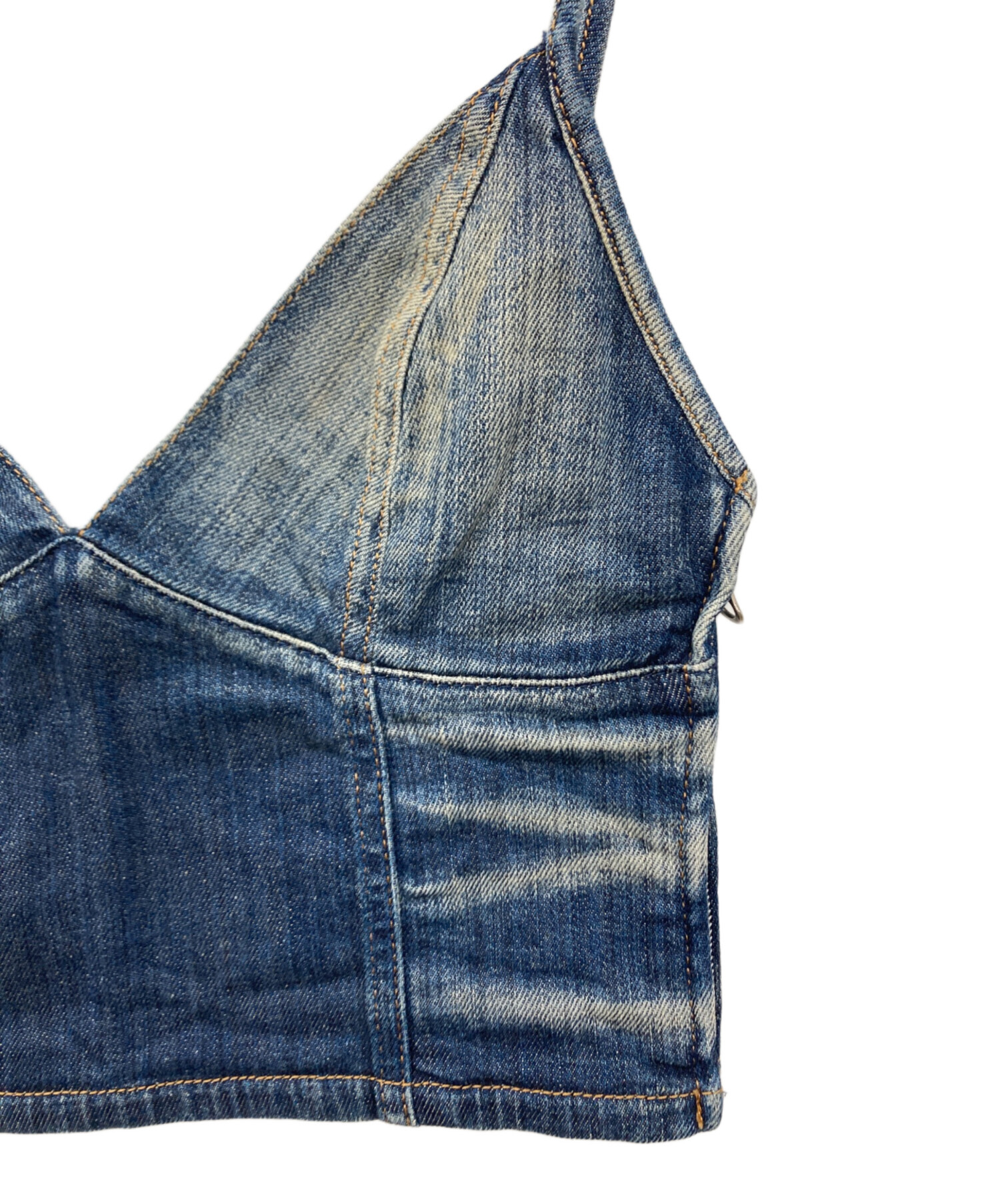 中古・古着通販】DIESEL (ディーゼル) ロゴデニムビスチェ インディゴ 