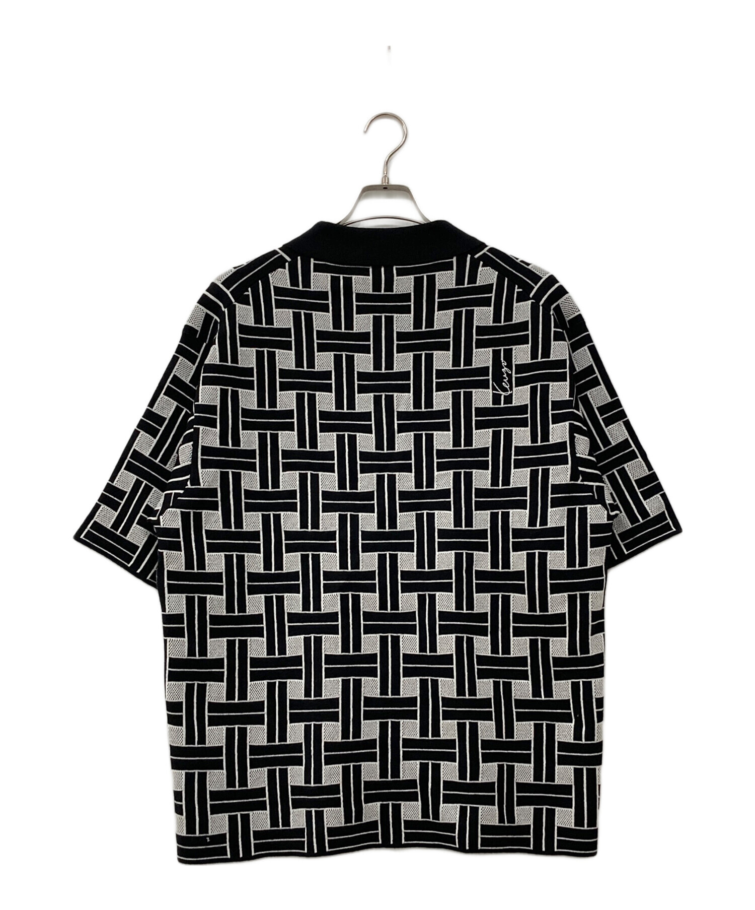 KENZO ポロシャツ 中古・古着通販】KENZO (ケンゾー) ポロシャツ ブラック×ホワイト