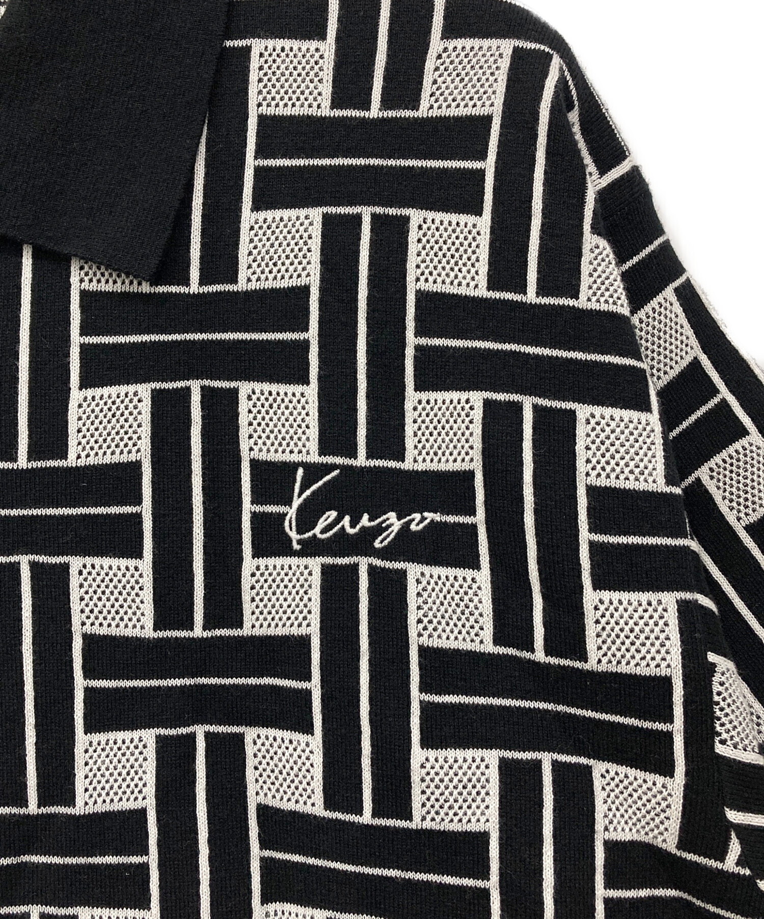 KENZO ケンゾー ポロシャツ XS 黒 【古着】【中古】【送料無料】 KENZO（ケンゾー）ポロシャツ 黒 サイズ:XS レディース/2200632291021