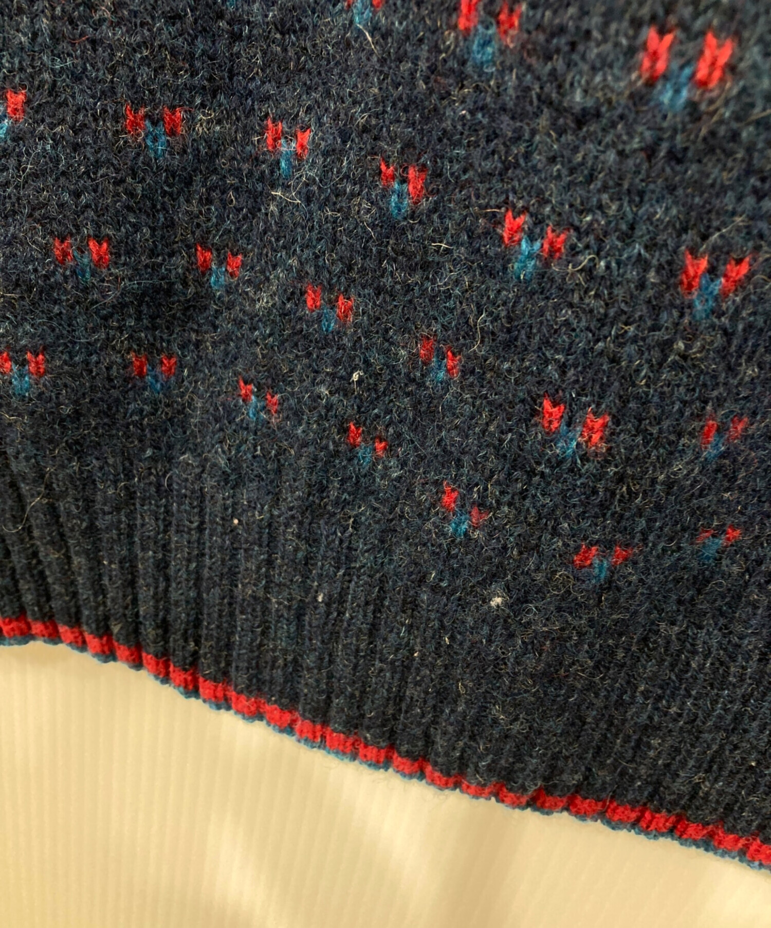 中古・古着通販】WOOLRICH (ウールリッチ) バーズアイニット ネイビー