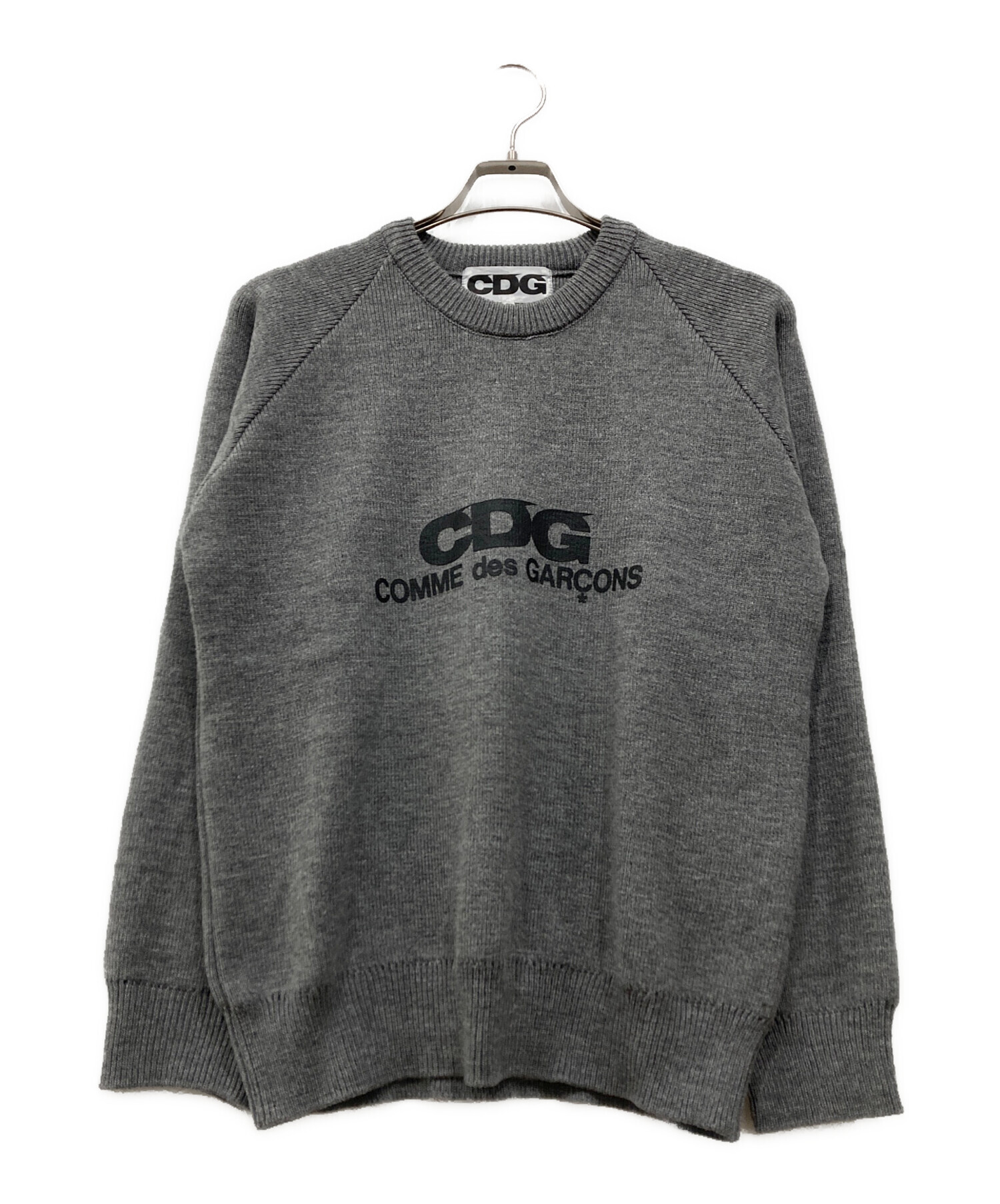 中古・古着通販】CDG (シーディージー) ロゴニット グレー サイズ:S