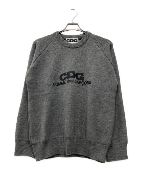 新品未使用タグ付き 中古・古着通販】CDG (シーディージー) ロゴニット グレー サイズ:S