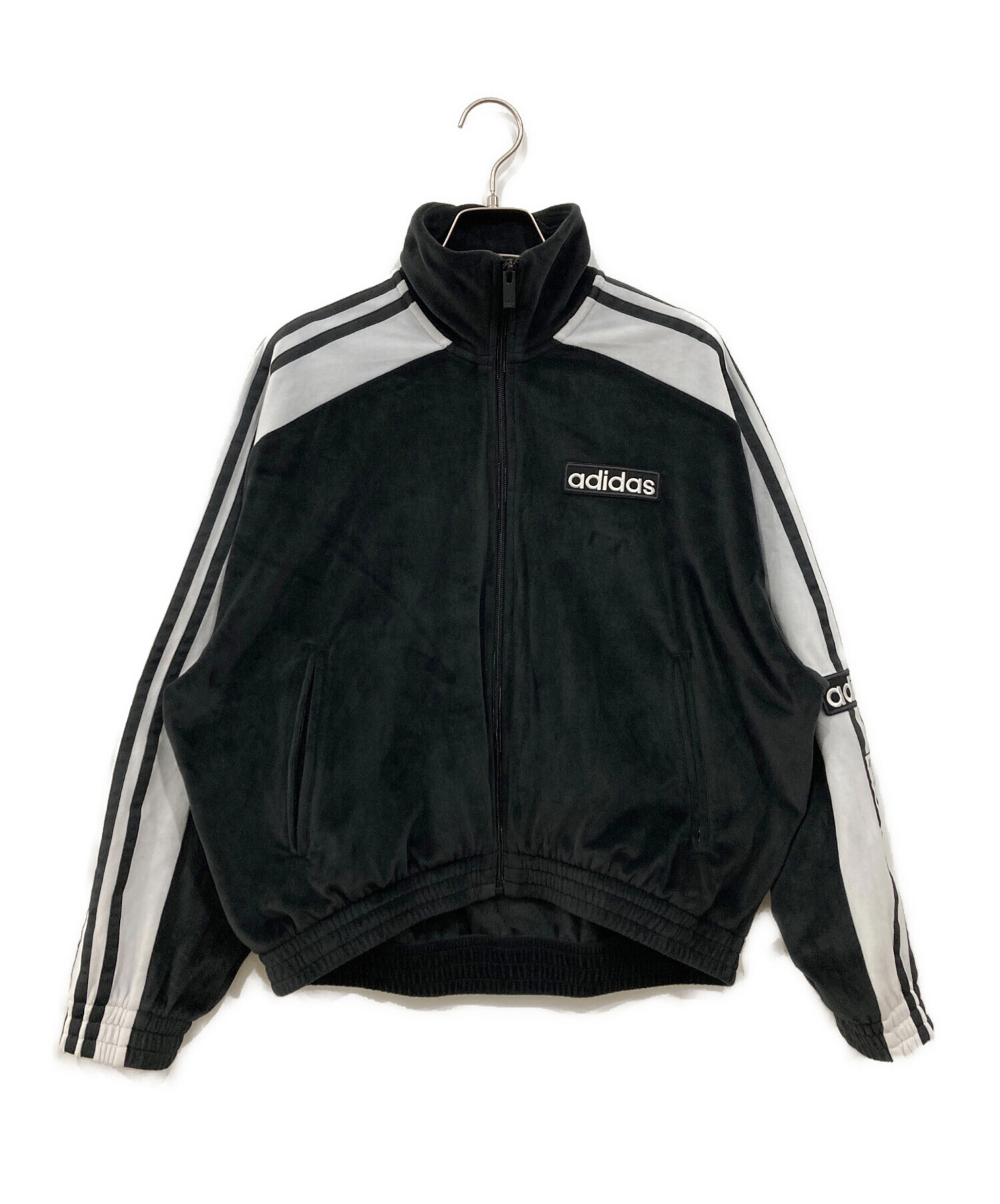 中古・古着通販】adidas (アディダス) ベロアジャケット ブラック