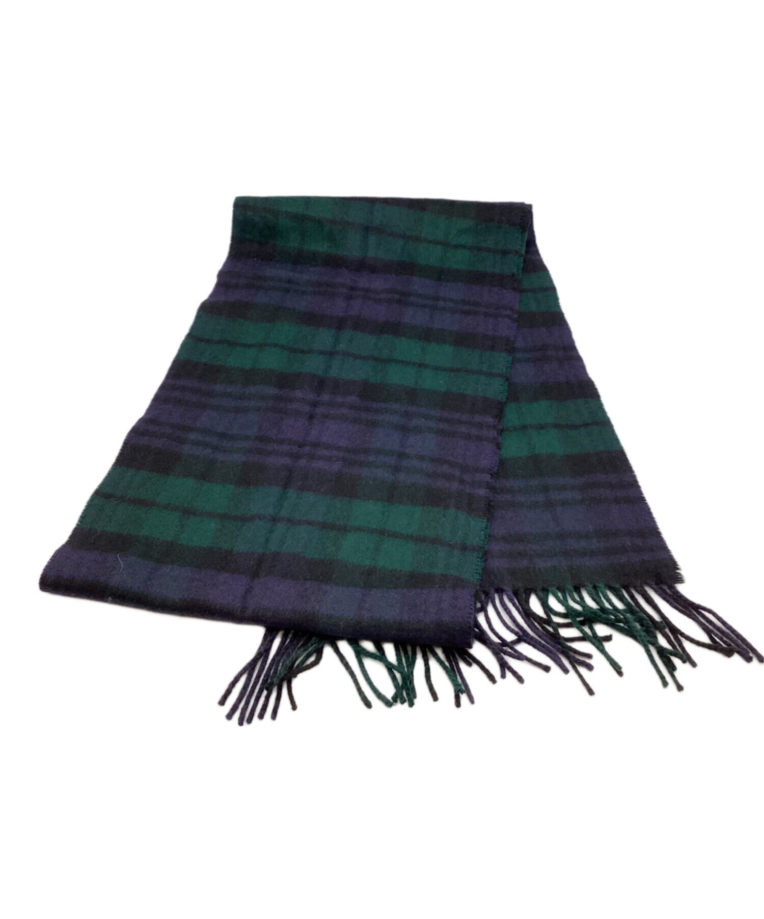 ジョンストンズ　Johnstons of Elgin カシミヤマフラー ネイビー 中古・古着通販】JOHNSTONS OF ELGIN (ジョンストンズオブエルガン