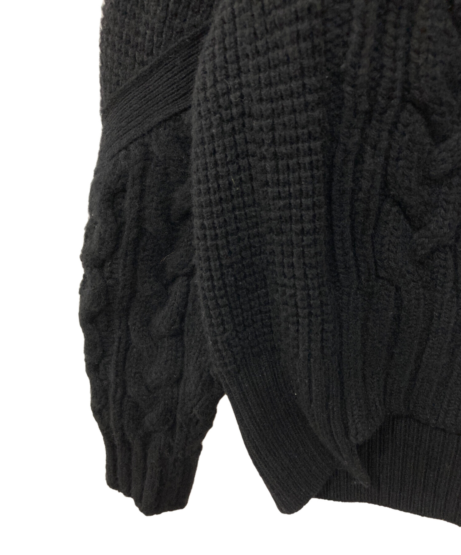 sacai 着用1度の美品 ジャケットドッキングニット スヌード付き 中古・古着通販】sacai (サカイ) スヌードケーブルニットセーター