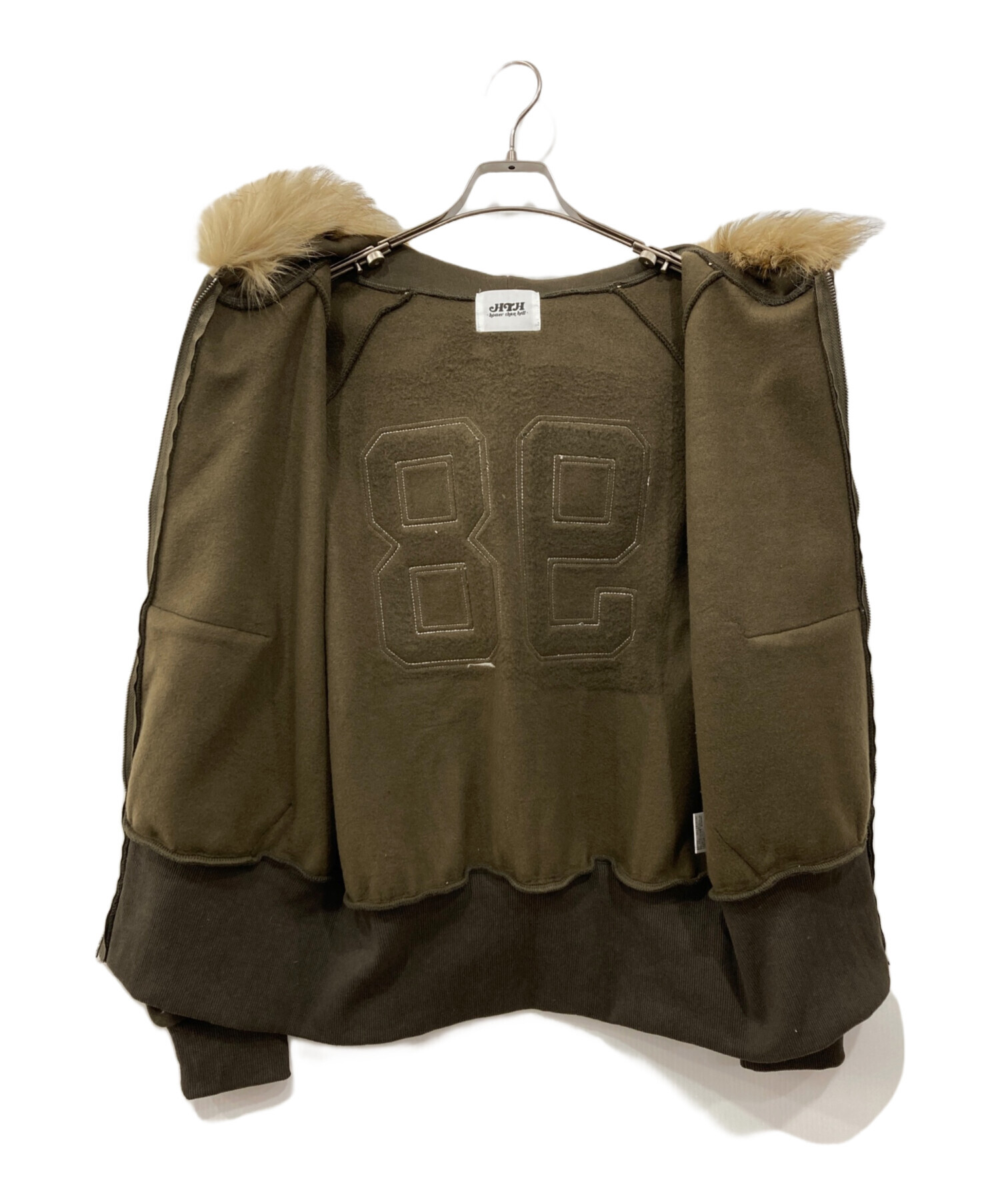 中古・古着通販】HTH (エイチティーエイチ) volume fur zip hoodie 