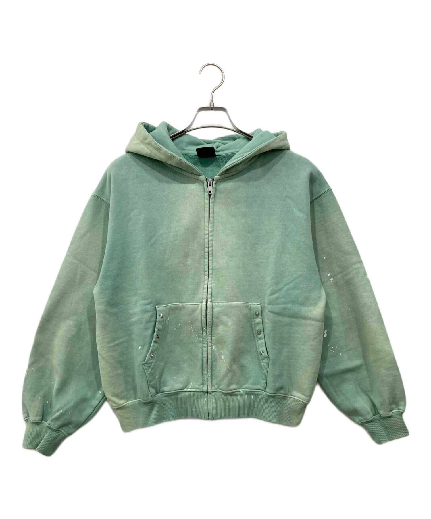 中古・古着通販】BELVET (ベルベット) ペイント加工ジップパーカー
