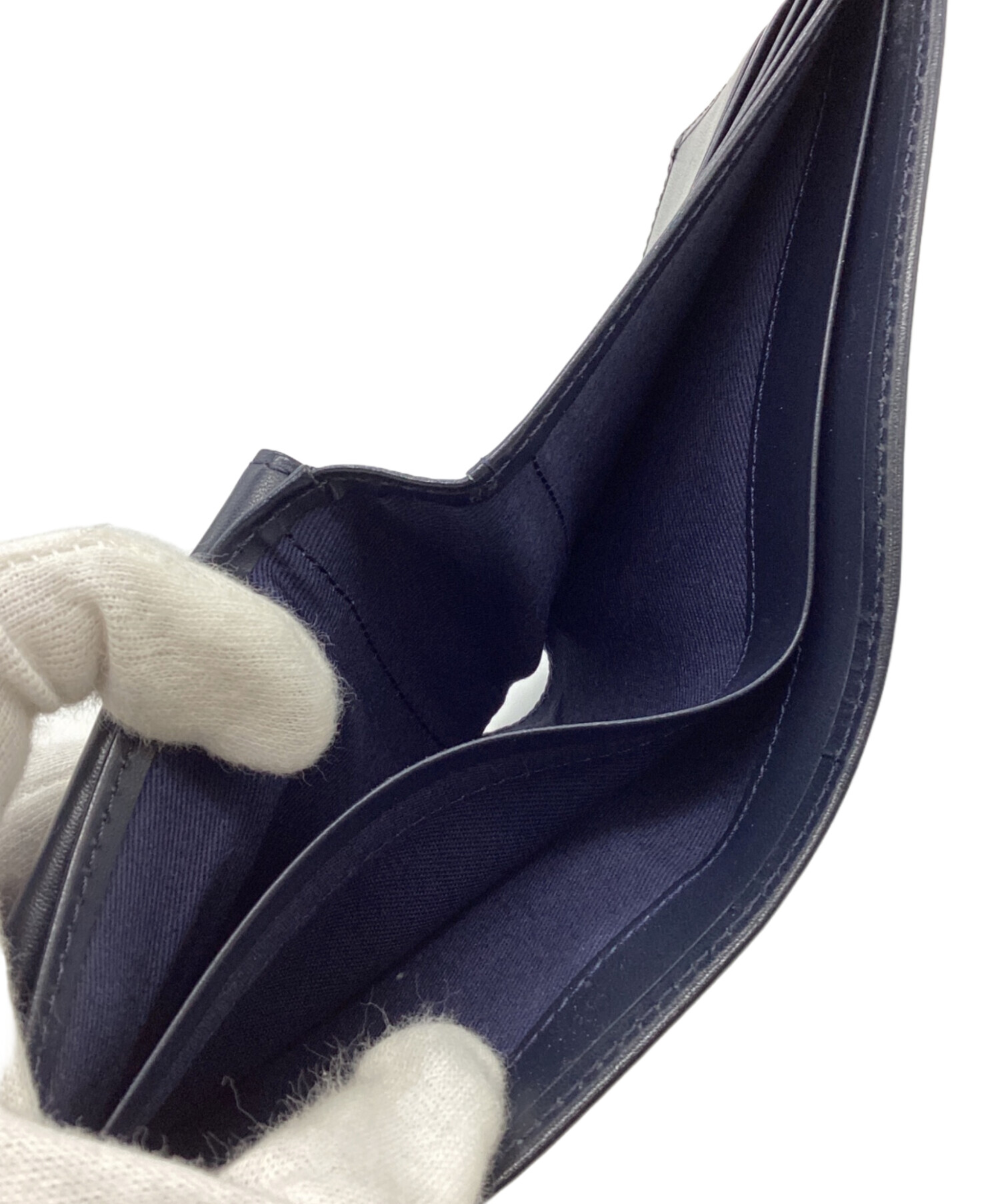 中古・古着通販】HUMAN MADE (ヒューマンメイド) 2つ折り財布 ネイビー