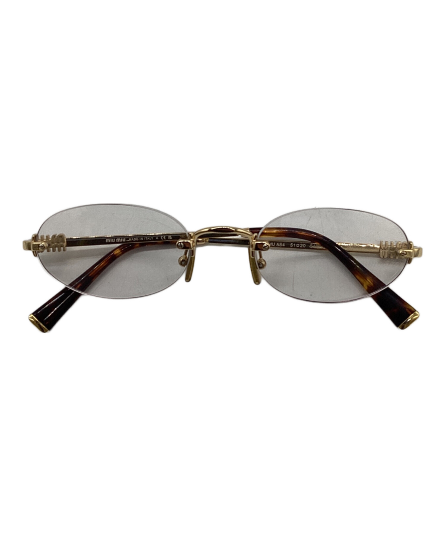 中古・古着通販】MIU MIU (ミュウミュウ) オーバル型 リムレス