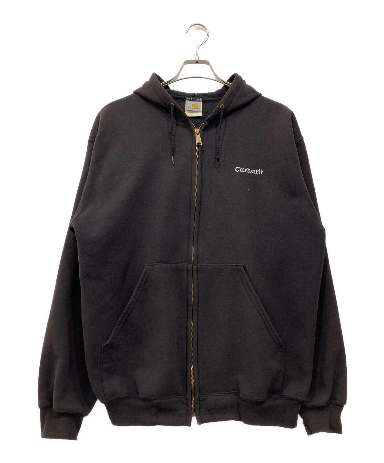 中古・古着通販】CarHartt (カーハート) 刺繍ロゴパーカー ブラック