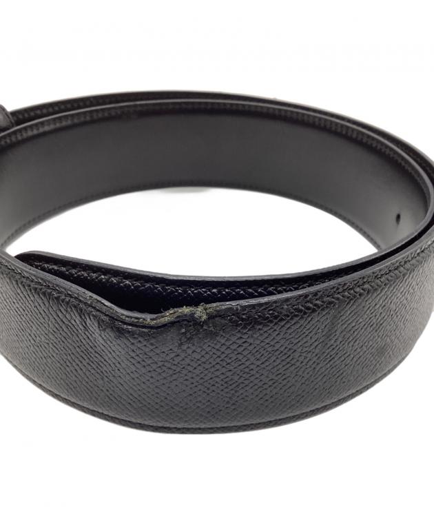 中古・古着通販】BVLGARI (ブルガリ) レザーベルト ブラック サイズ