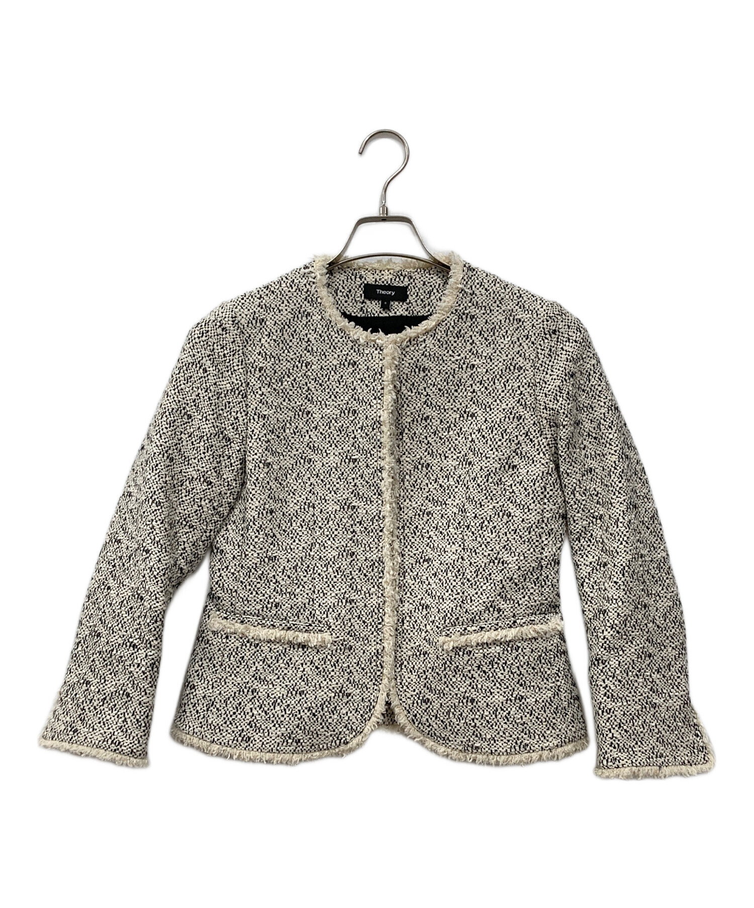中古・古着通販】theory (セオリー) ツイードジャケット ホワイト