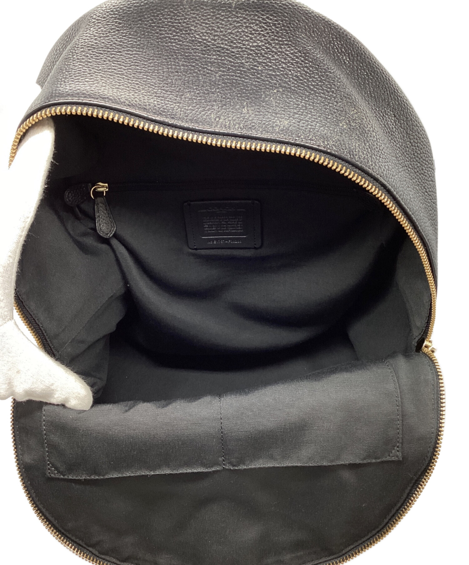 中古・古着通販】COACH (コーチ) レザーリュック ブラック｜ブランド