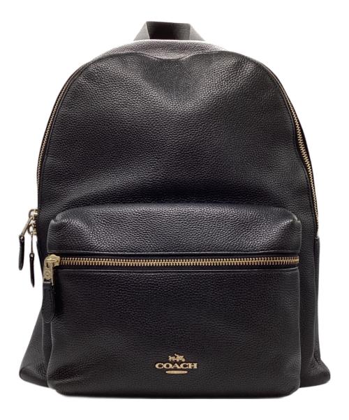 中古・古着通販】COACH (コーチ) レザーリュック ブラック｜ブランド