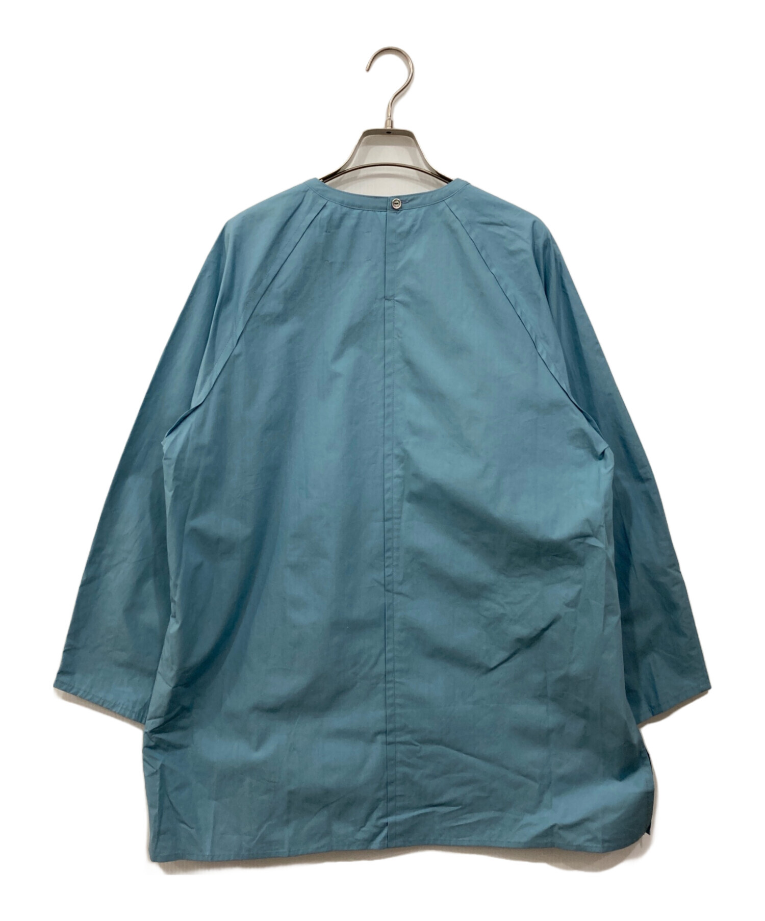 美品 MIDIUMISOLID ミディウミソリッド ショートスリーブ ロングシャツ ブラウス チュニック ライトグリーン レディース 古着 中古 USED 中古・古着通販】MIDIUMISOLID (ミディウミソリッド) ブラウス