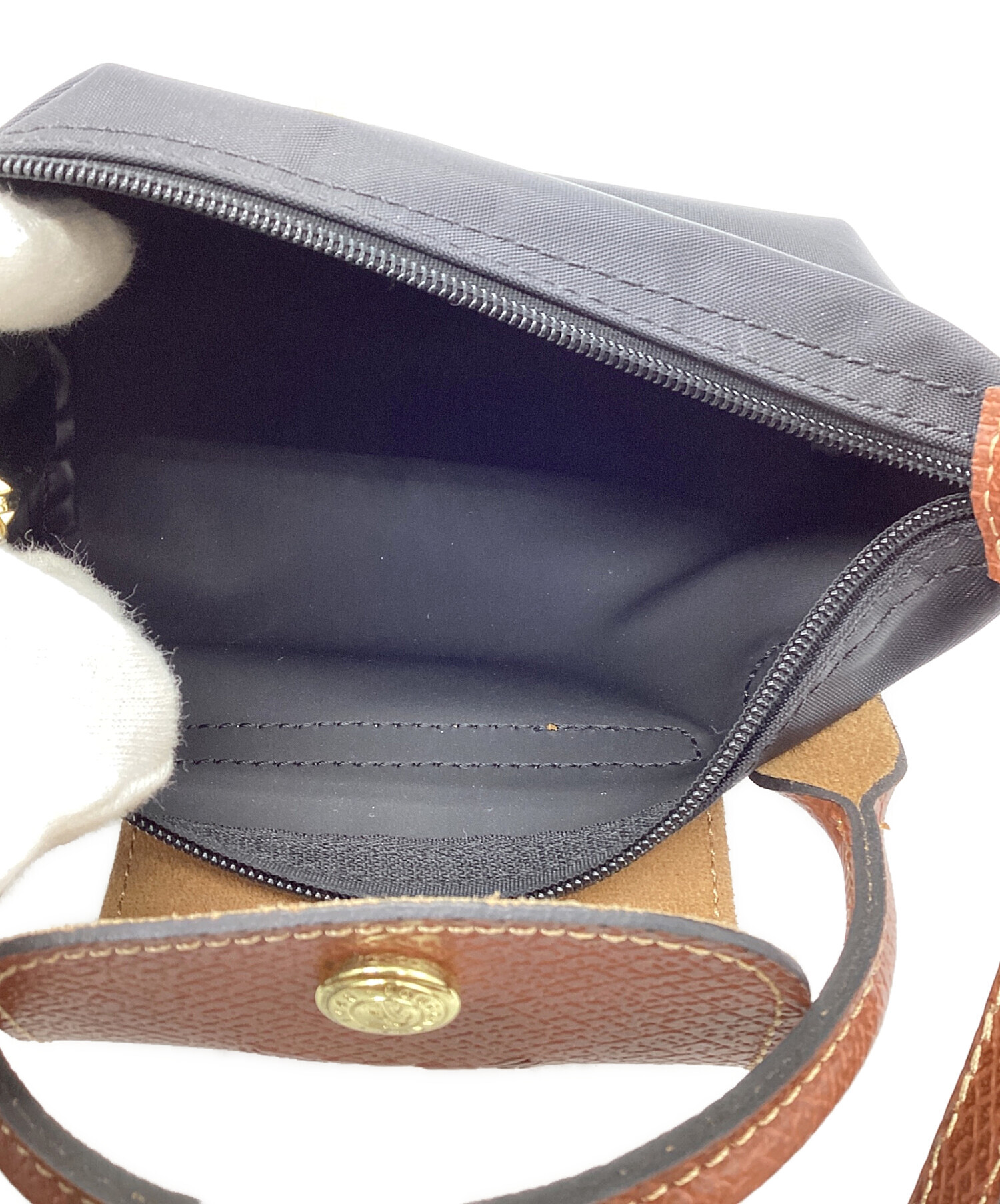 中古・古着通販】LONGCHAMP (ロンシャン) ショルダーポーチ ブラック