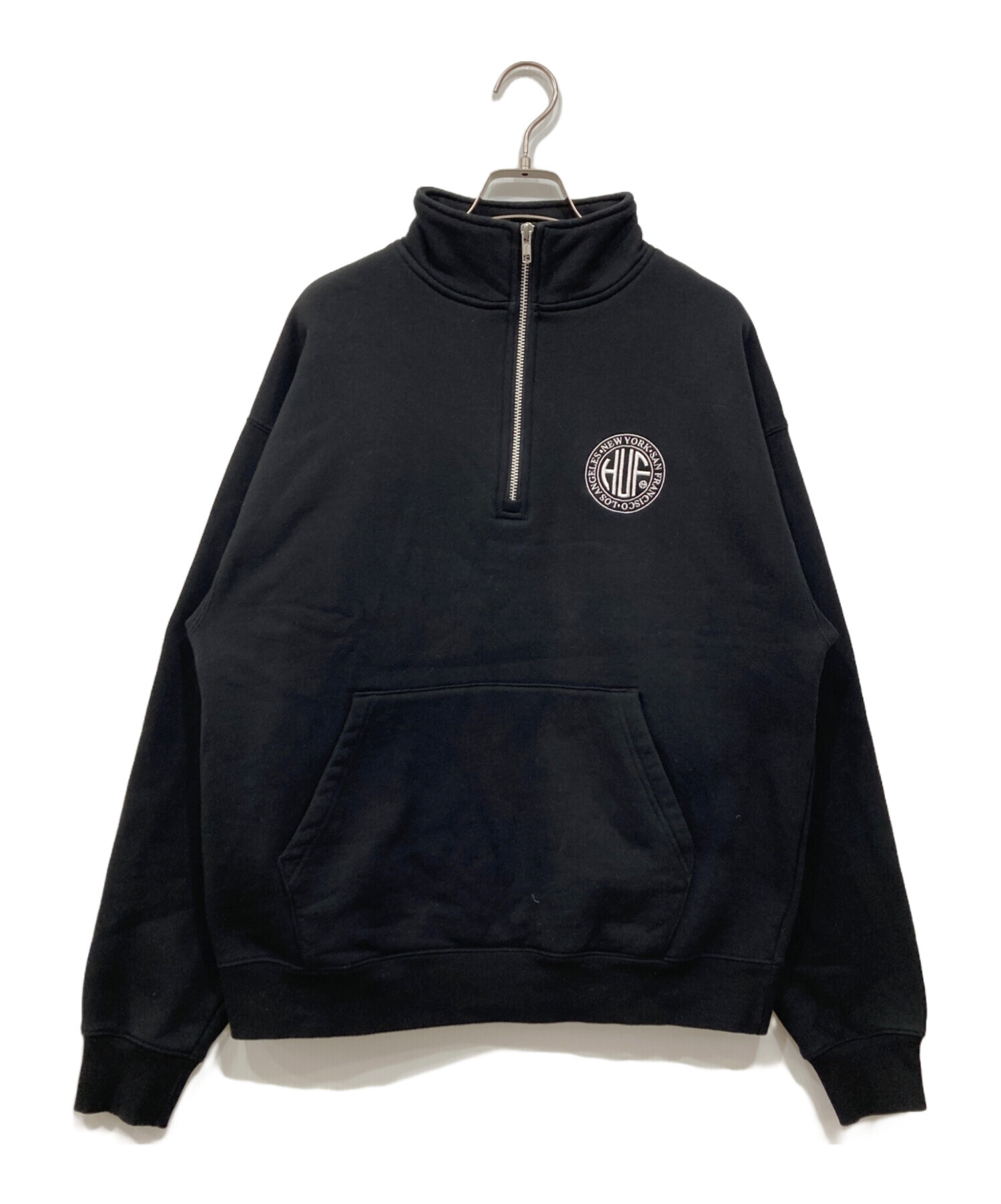 huf ハーフジップ 半袖 レビューでクーポン ハフ スウェット 