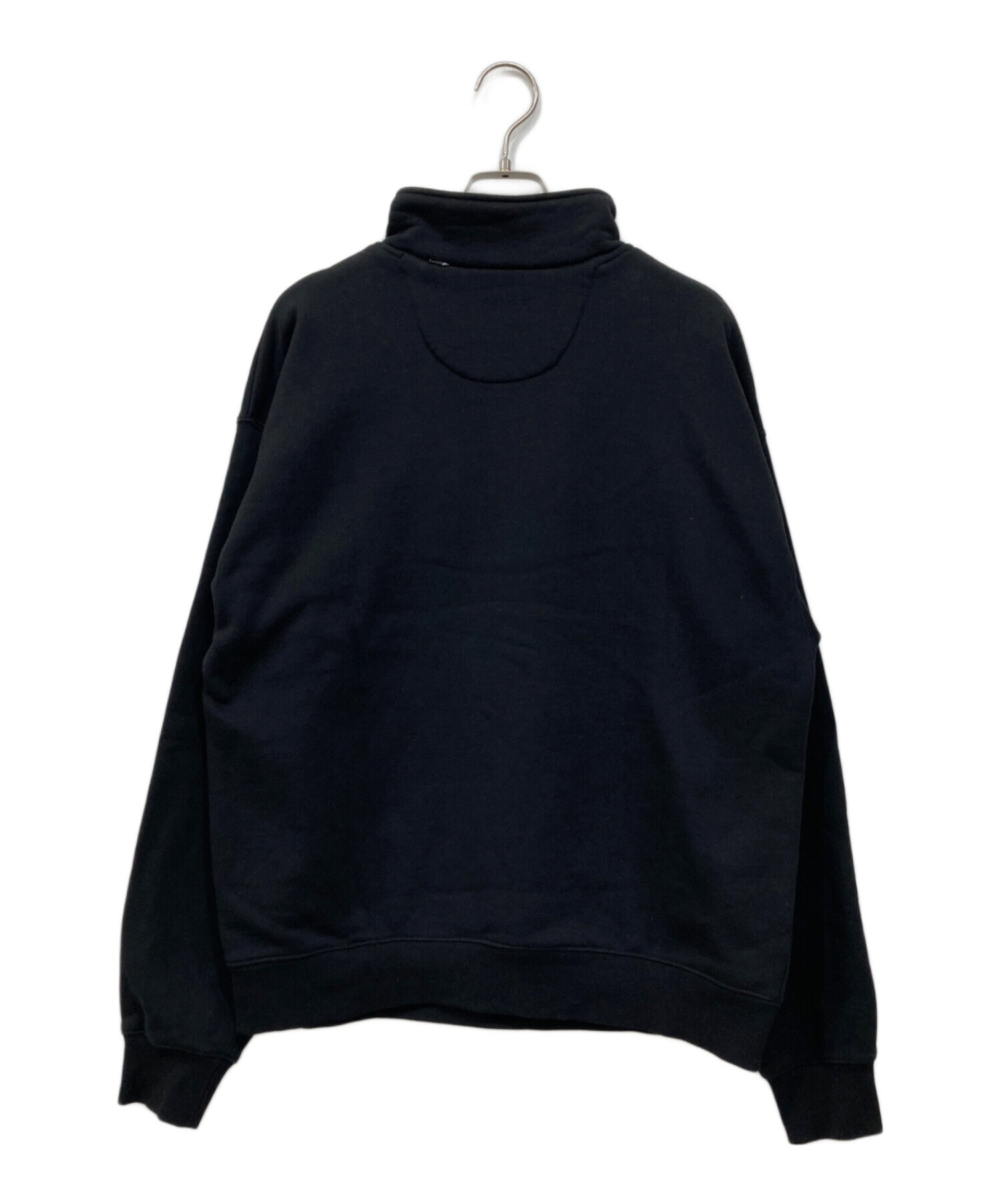 中古・古着通販】HUF (ハフ) ハーフジップスウェット ブラック サイズ