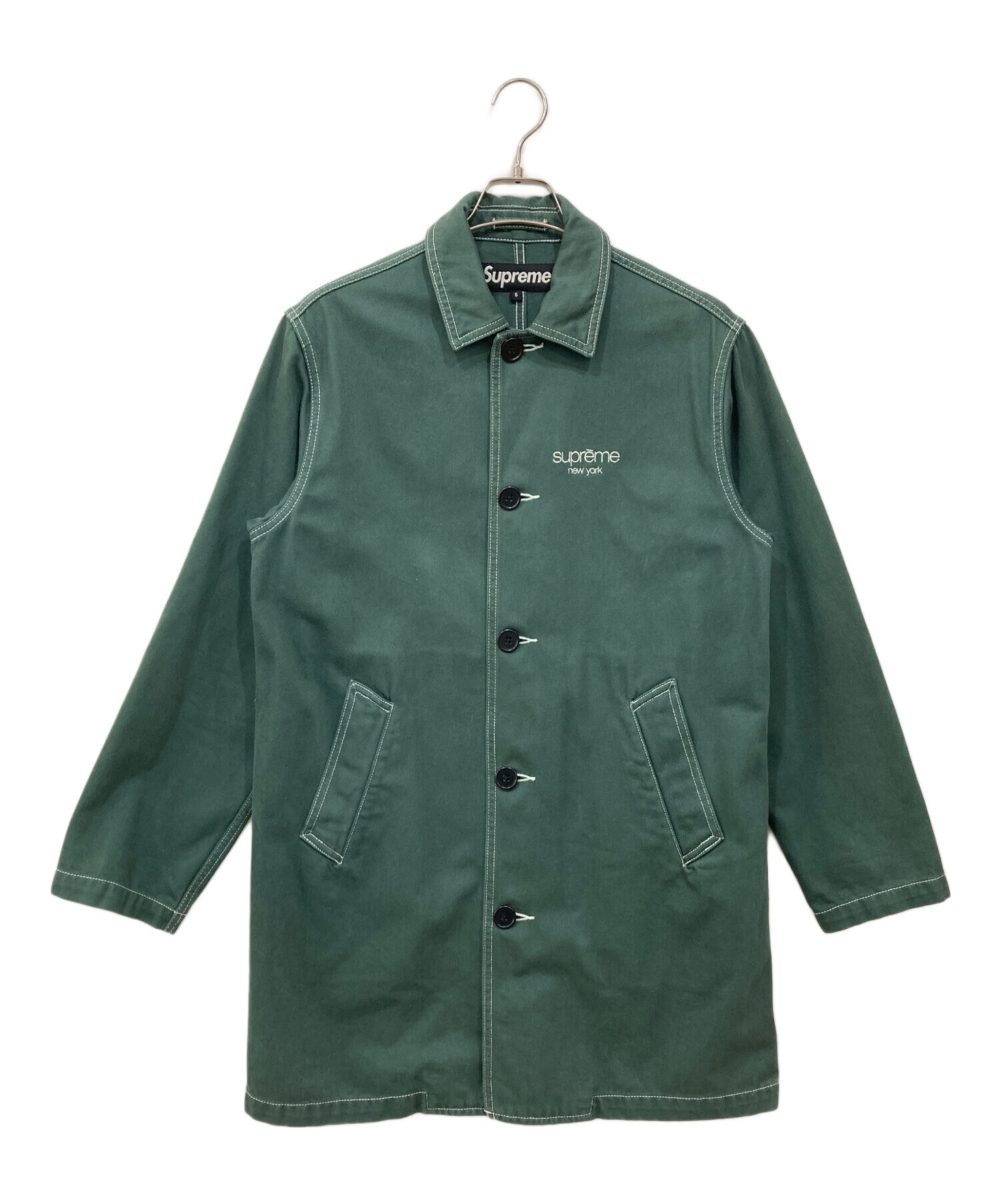 中古・古着通販】SUPREME (シュプリーム) ステンカラーコート グリーン