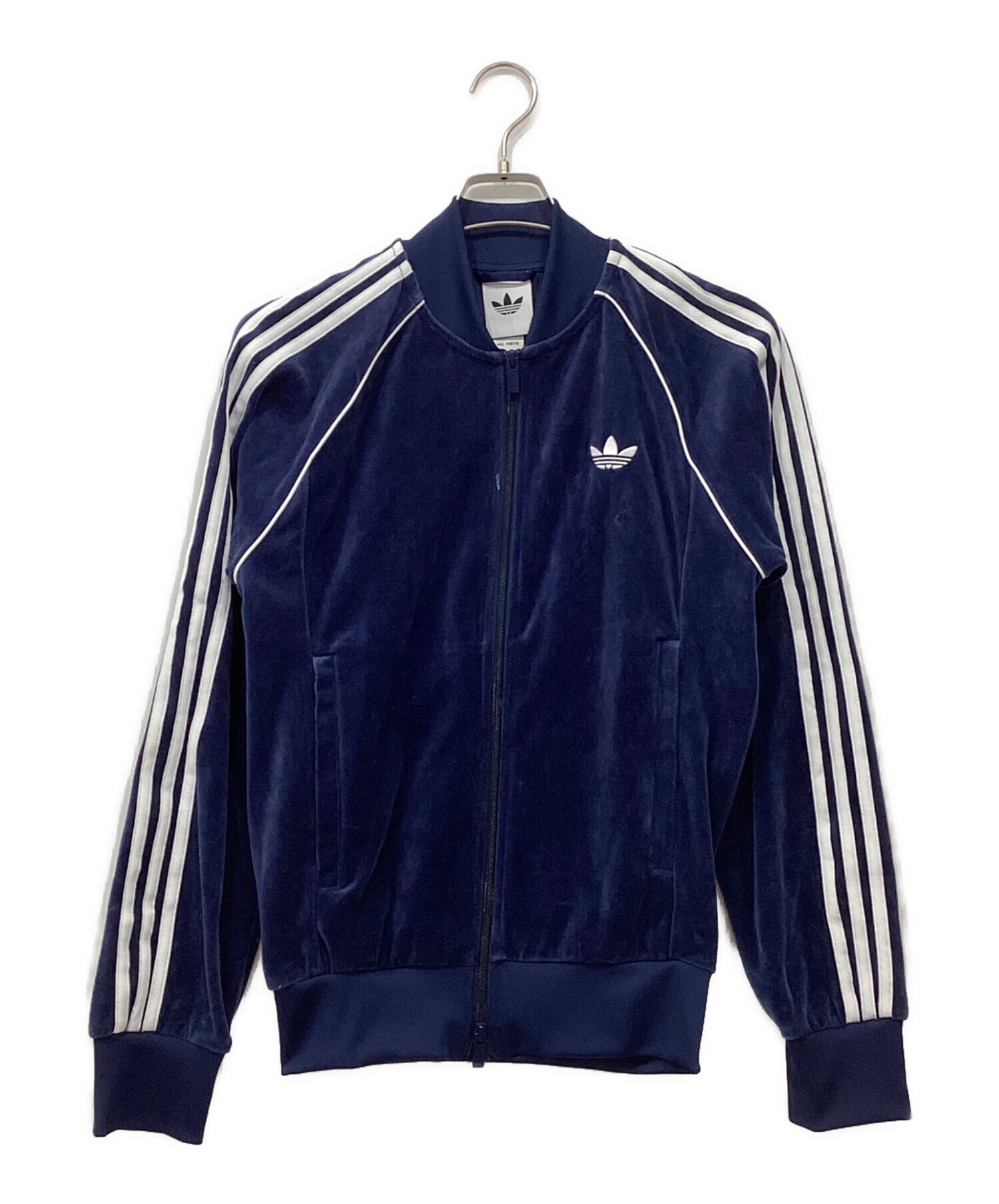 中古・古着通販】adidas (アディダス) ベロア トラックトップ ネイビー